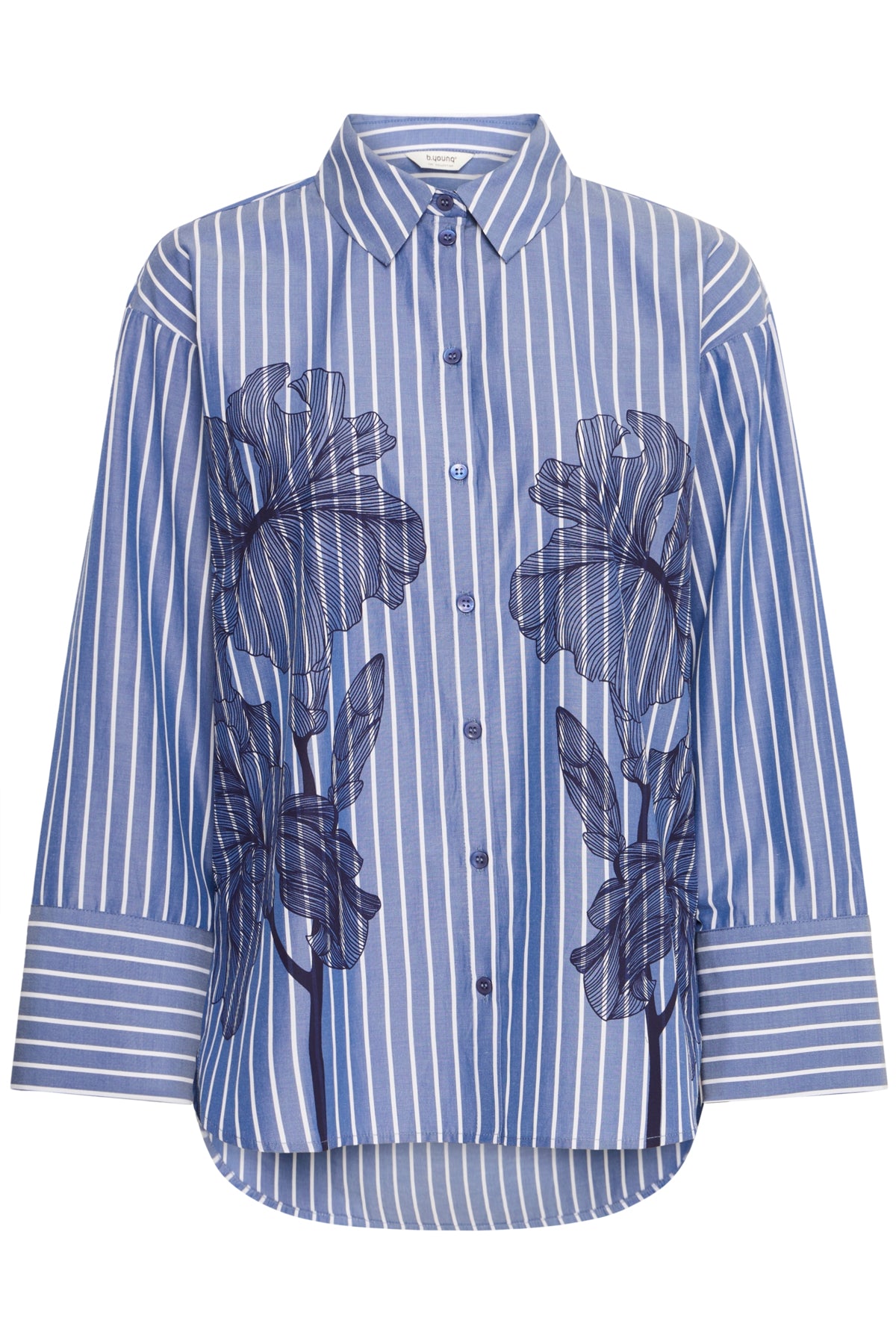 B.young BYFIRAS flower Shirt-Shirts-White finn