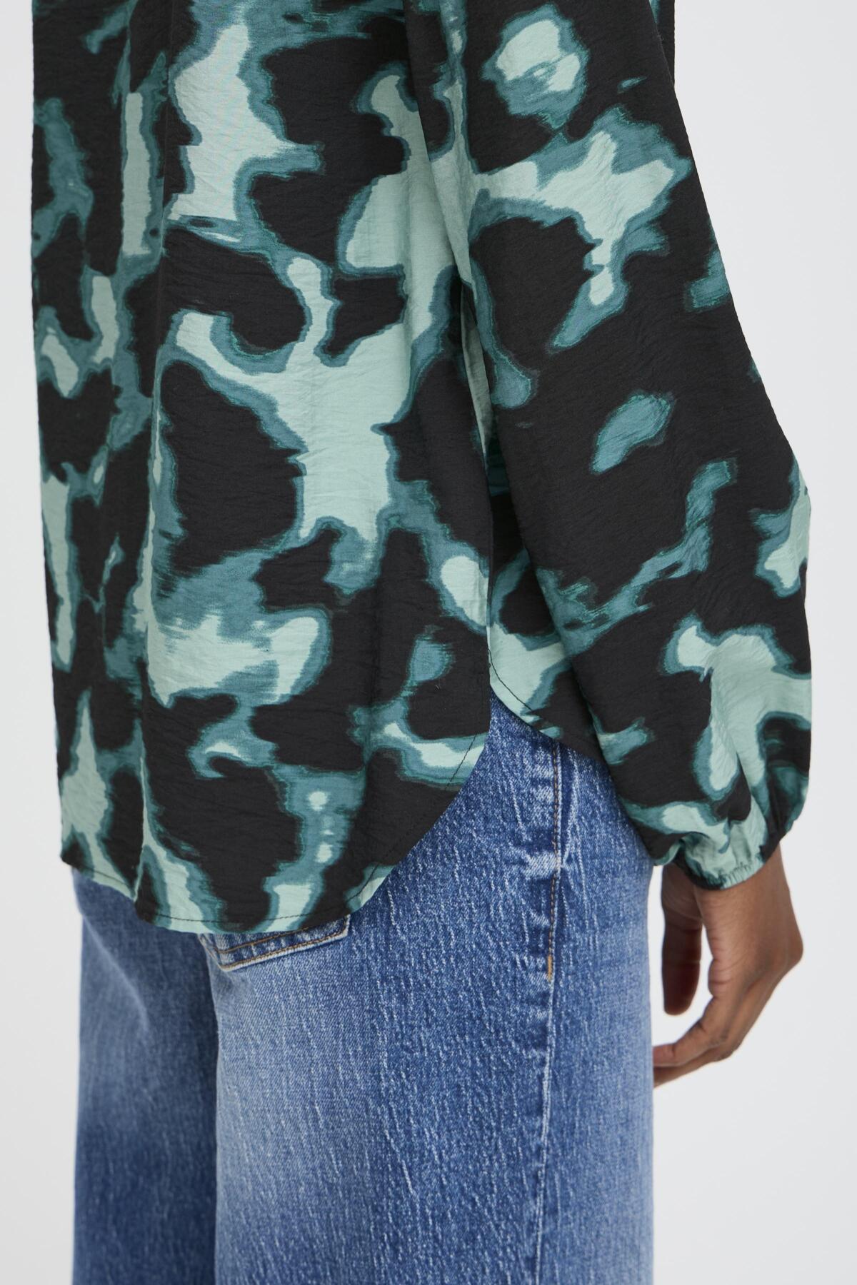 B.young BYIBINE Shirt- Blurry Green-Shirts & Tops-White finn