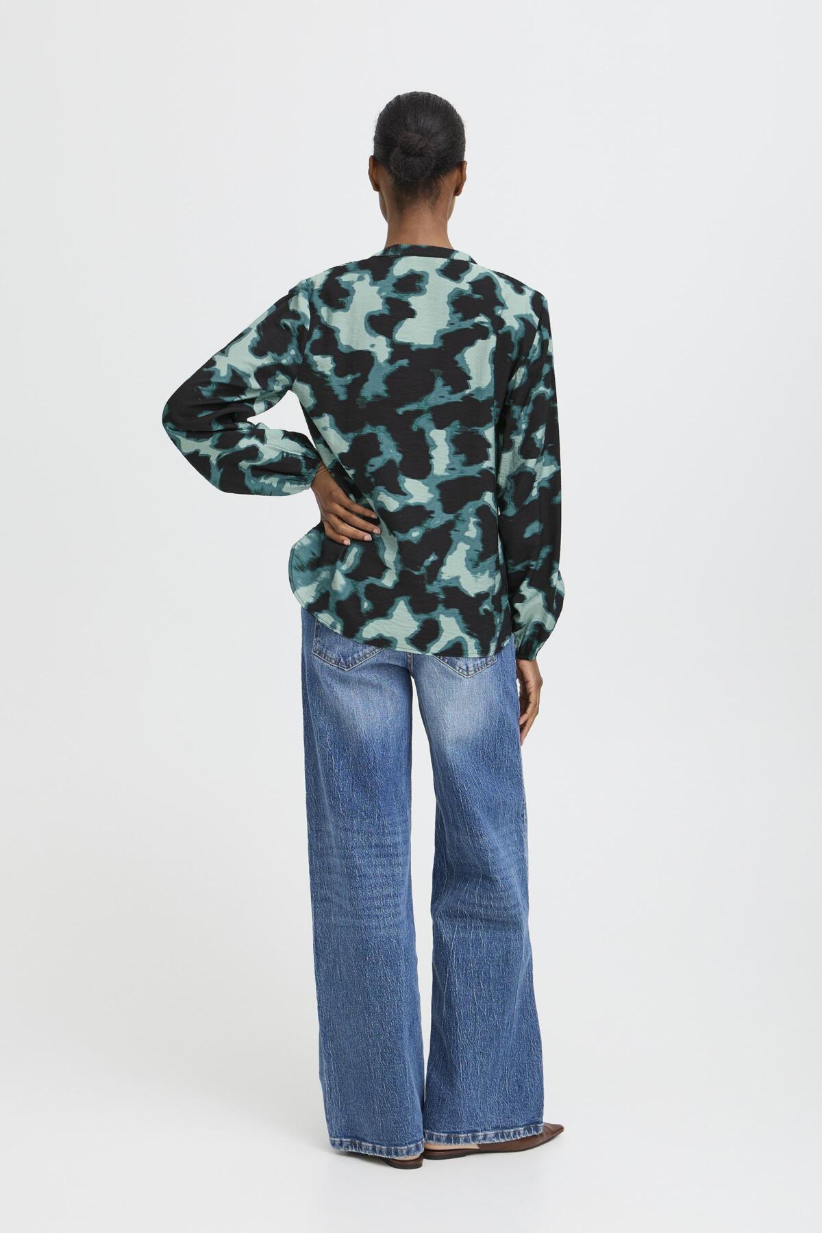 B.young BYIBINE Shirt- Blurry Green-Shirts & Tops-White finn
