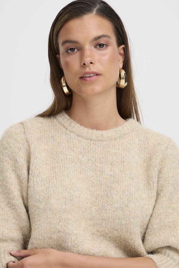 B.young BYMILLERS Short Sleeve Jumper-Knitwear-White finn
