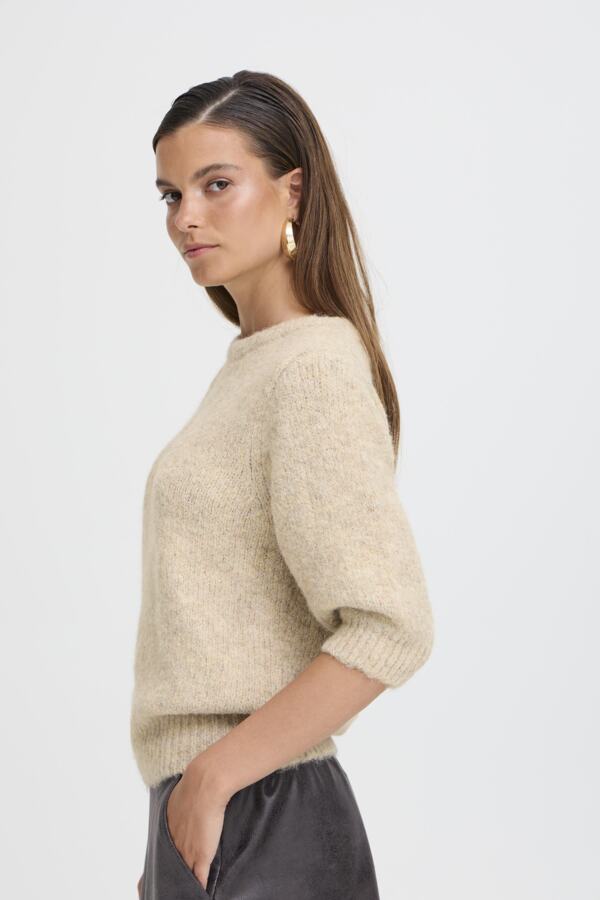 B.young BYMILLERS Short Sleeve Jumper-Knitwear-White finn