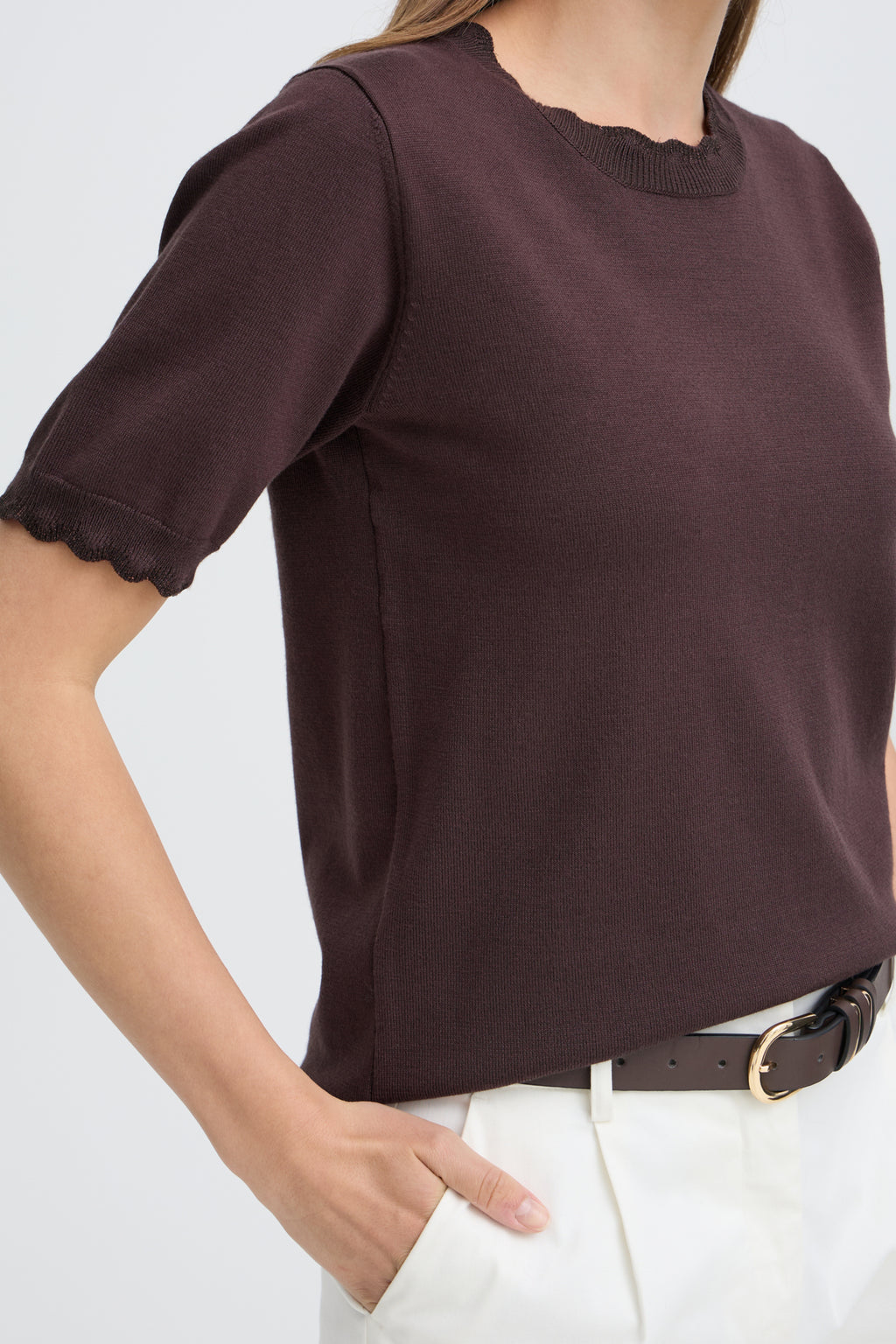 B.young BYMMORLA Lurex Short Sleeve Jumper