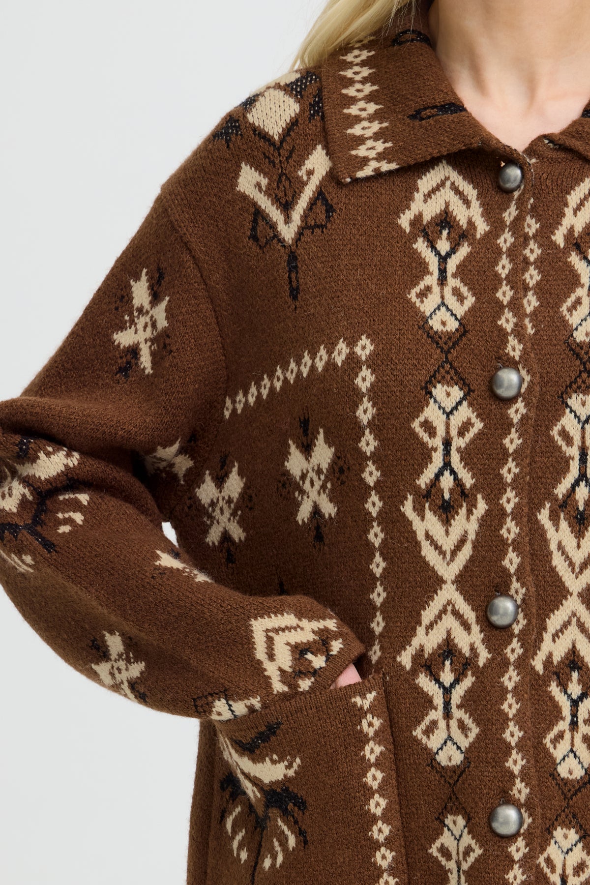 B.young BYORLI Jacquard Cardigan