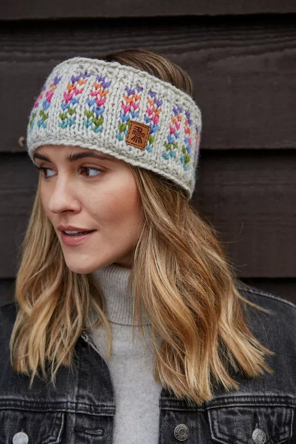 Pachamama Andorra Headband Oatmeal-Accessories-White finn