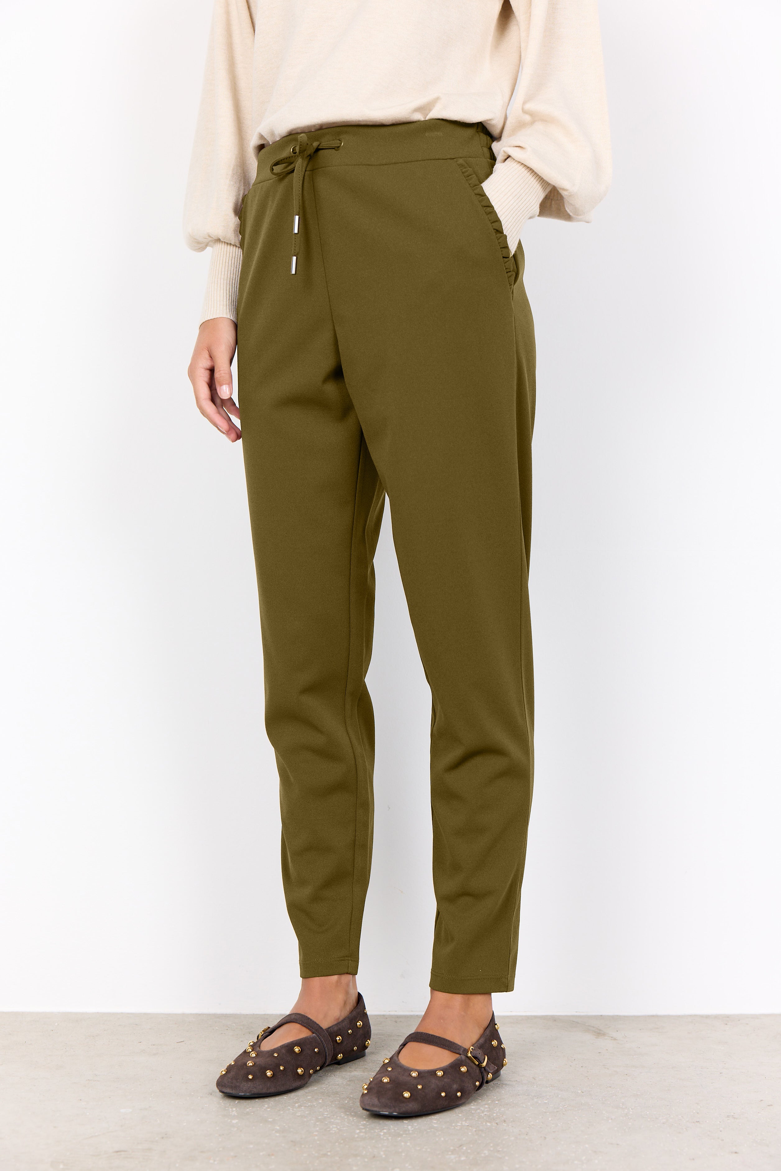 Soya Concept SC-SIHAM 1 Trousers-Trousers-White finn