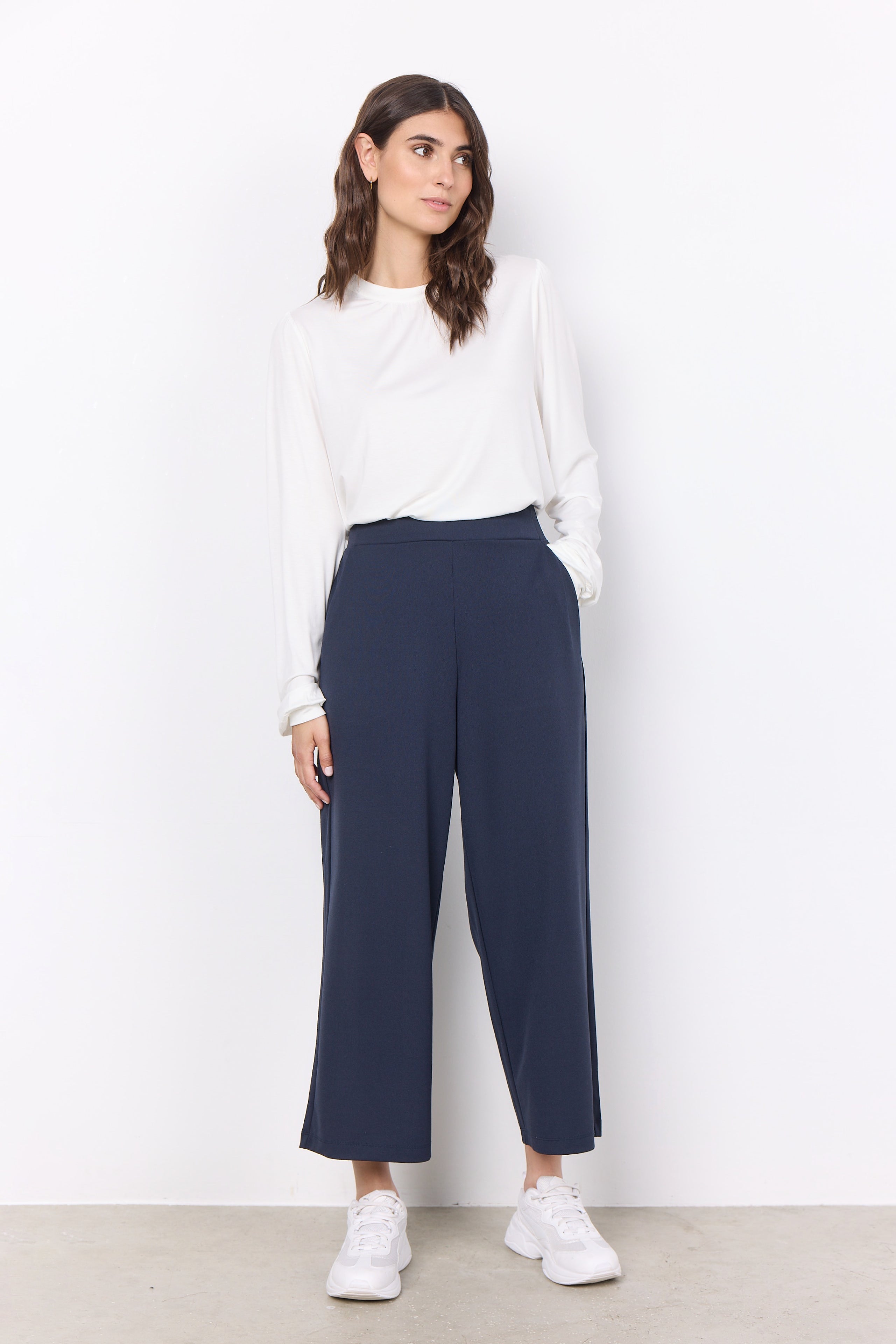 Soya Concept Siham 36 Trousers-Trousers-White finn