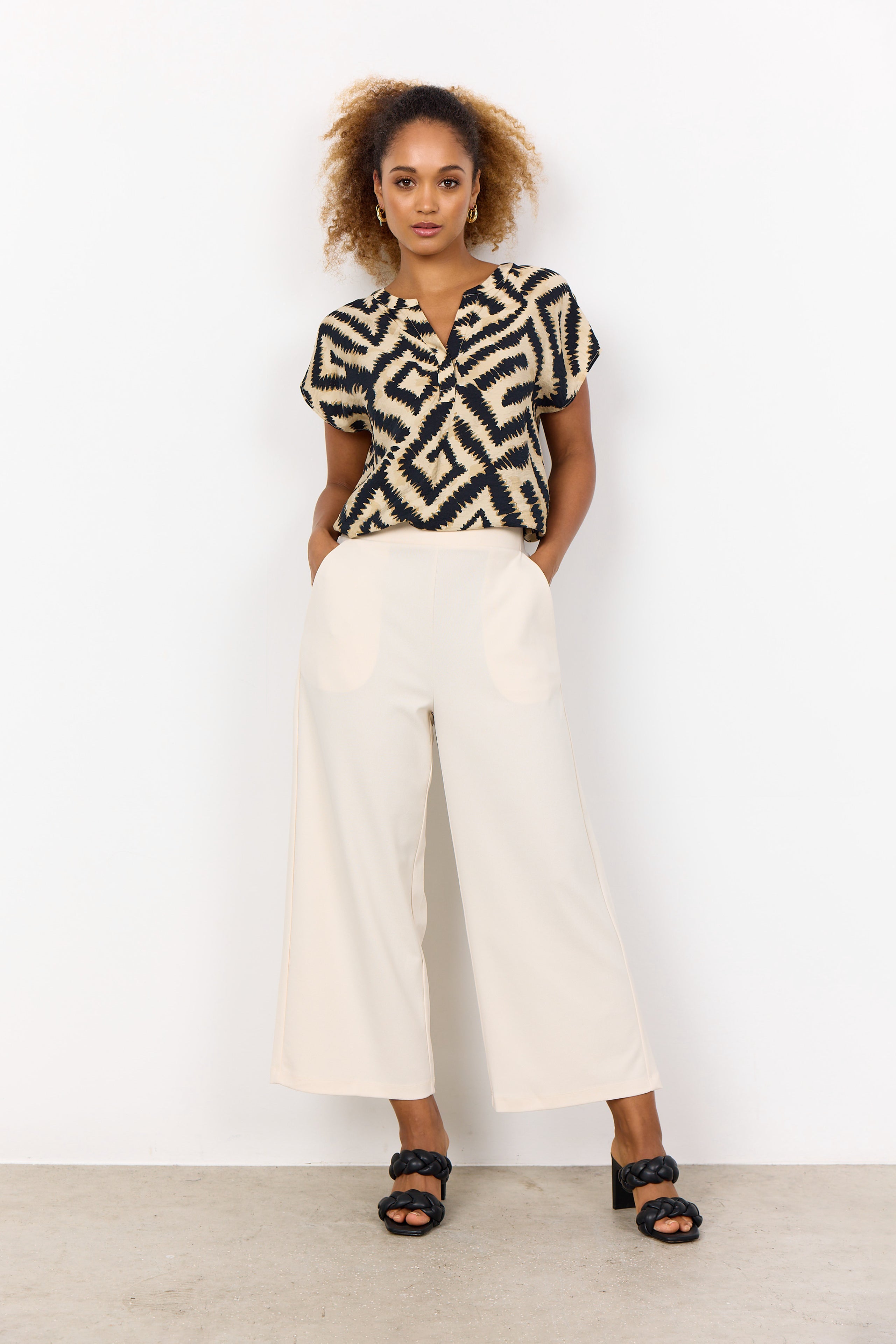 Soya Concept Siham 36 Trousers-Trousers-White finn
