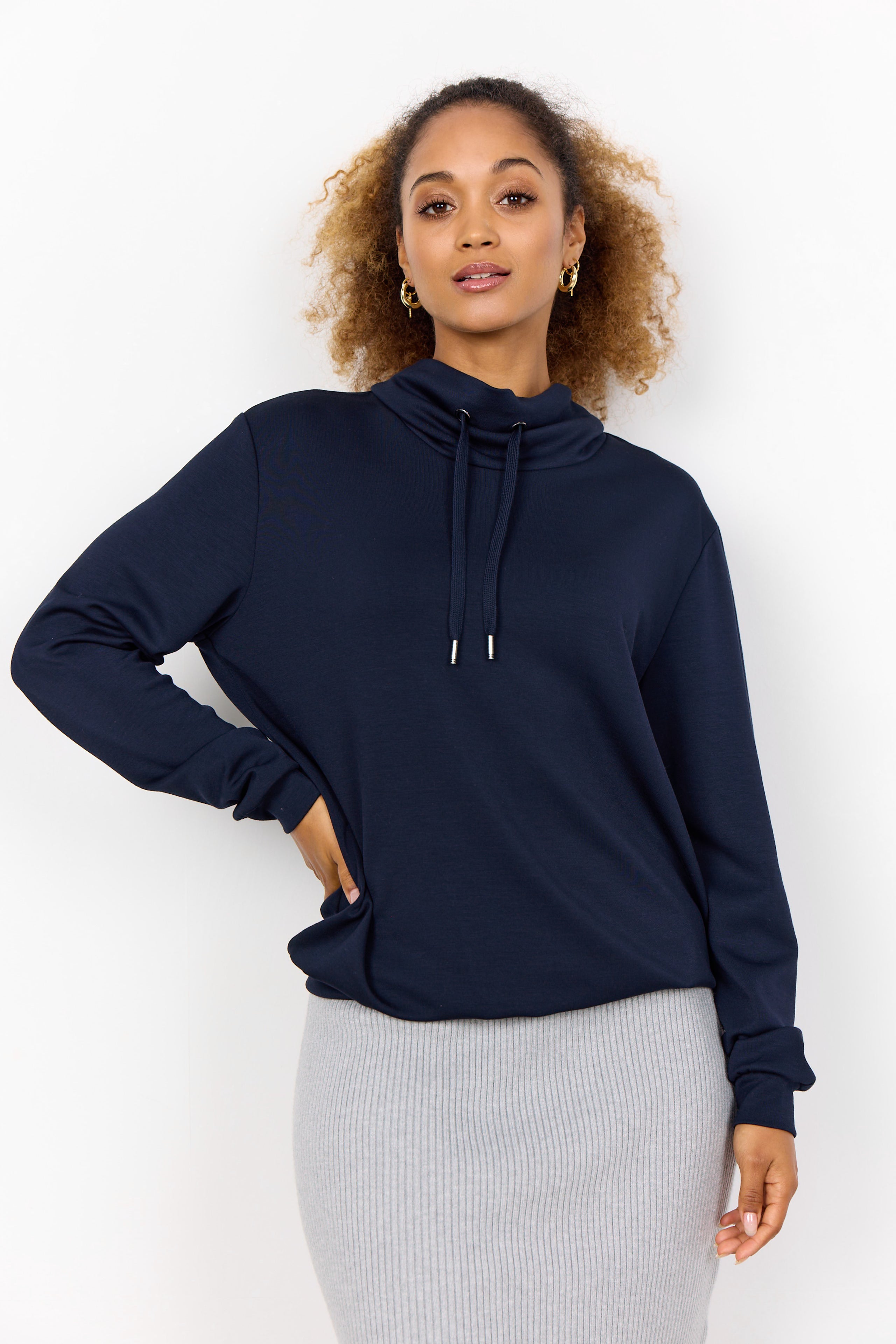Soya Concept BANU 125 Sweatshirt-Sweatshirts-White finn