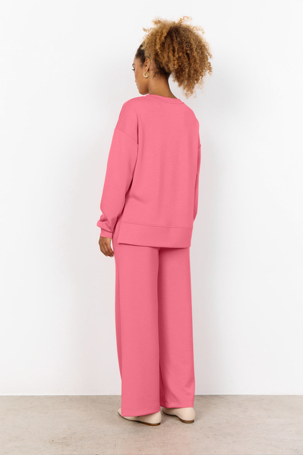 Soya Concept Banu 164 Sweatshirt- Bright Pink-Soya Concept-White finn