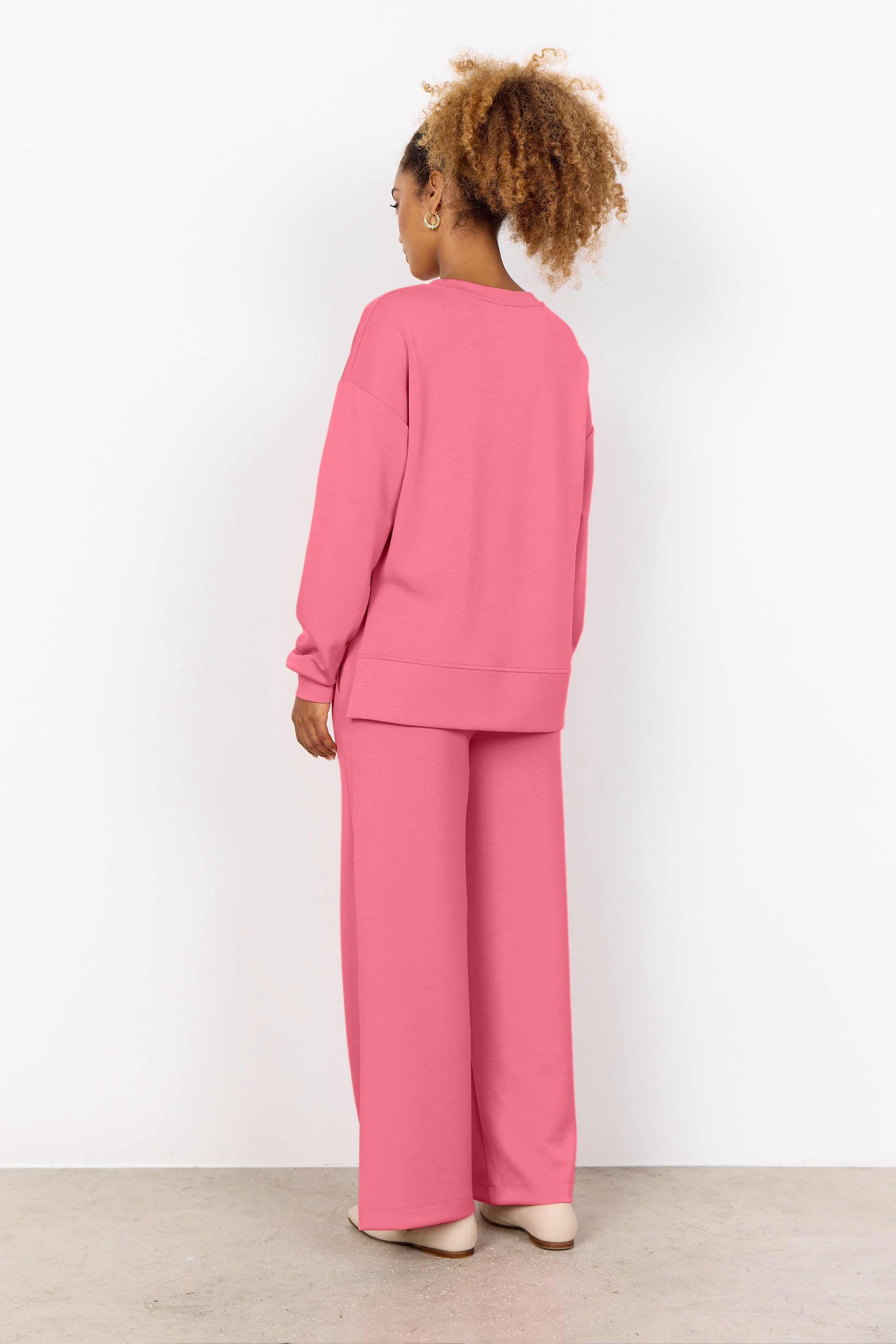 Soya Concept Banu 164 Sweatshirt- Bright Pink-Soya Concept-White finn