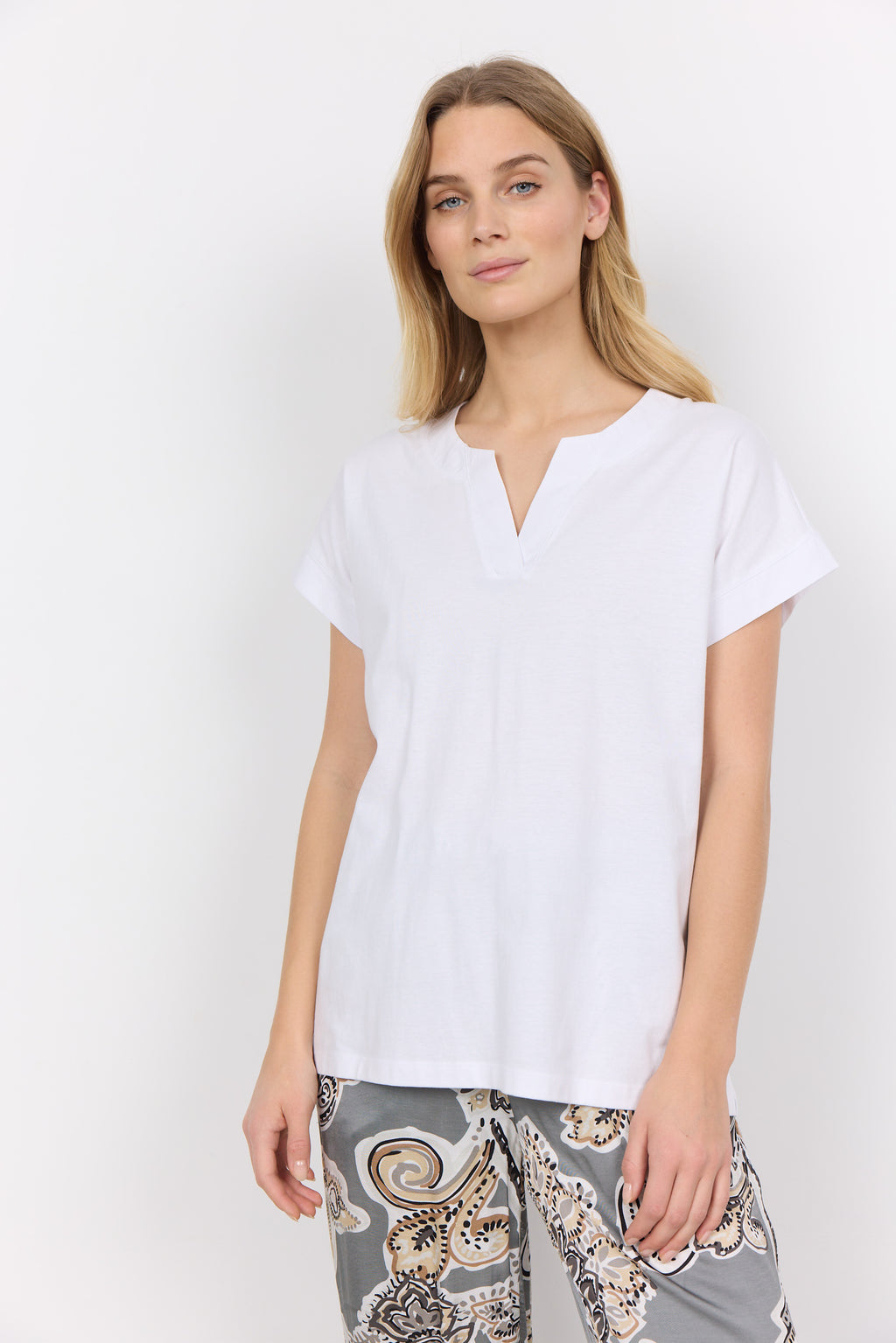 Soya Concept SC-DERBY 27 T-shirt-Soya Concept-White finn