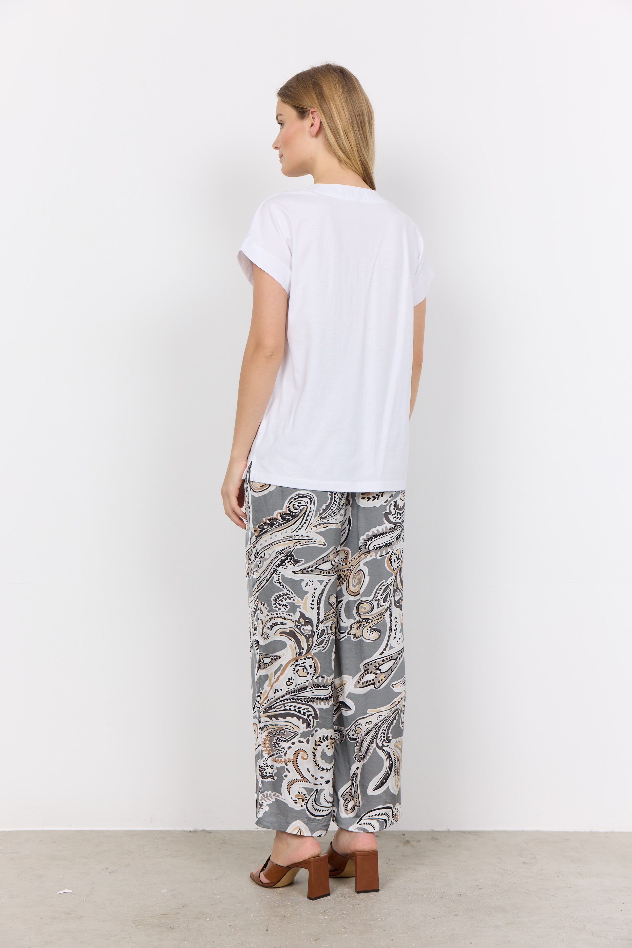 Soya Concept SC-DERBY27 Top-Shirts & Tops-White finn