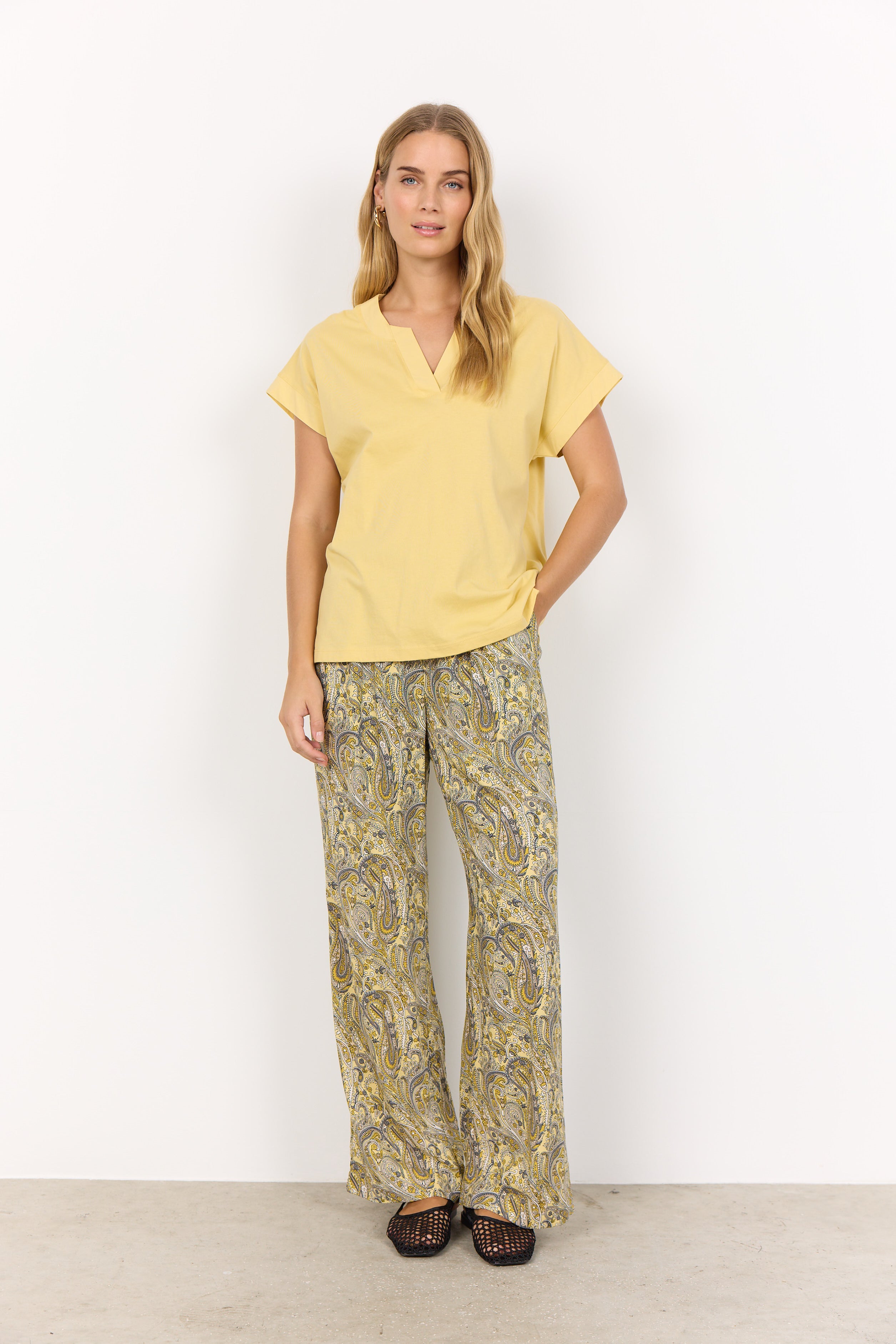 Soya Concept SC-DERBY27 Top-Shirts & Tops-White finn