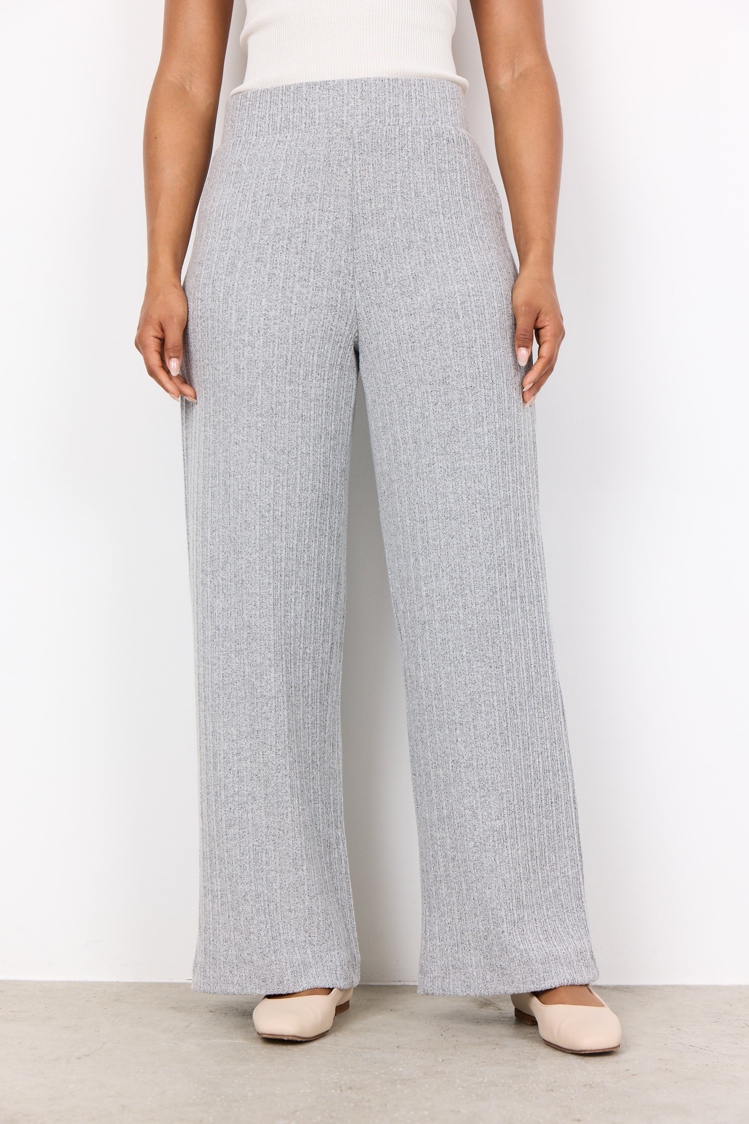 Soya Concept Isel 5 Pants-Pants-White finn