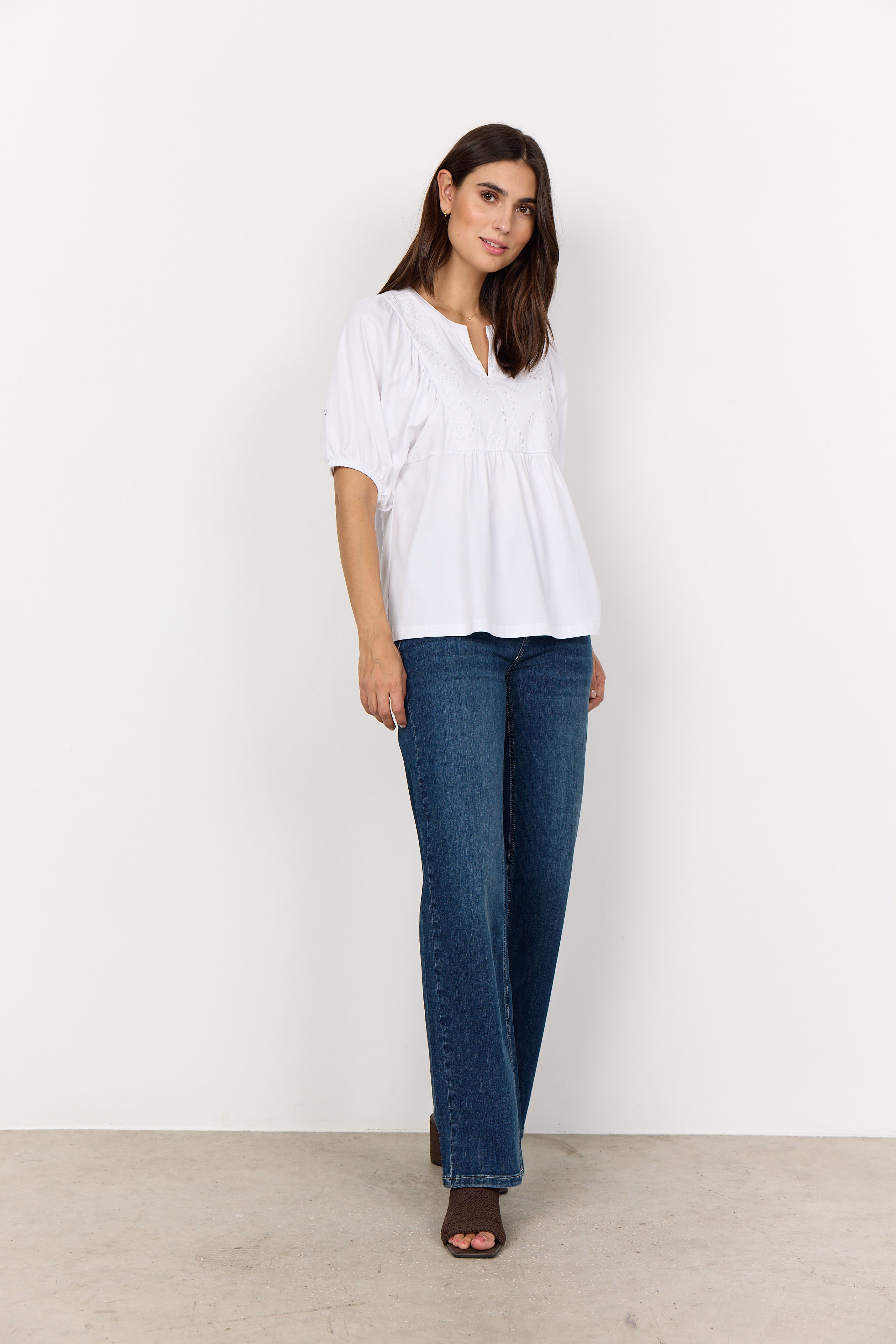 Soya Concept Loraine Top-Shirts & Tops-White finn
