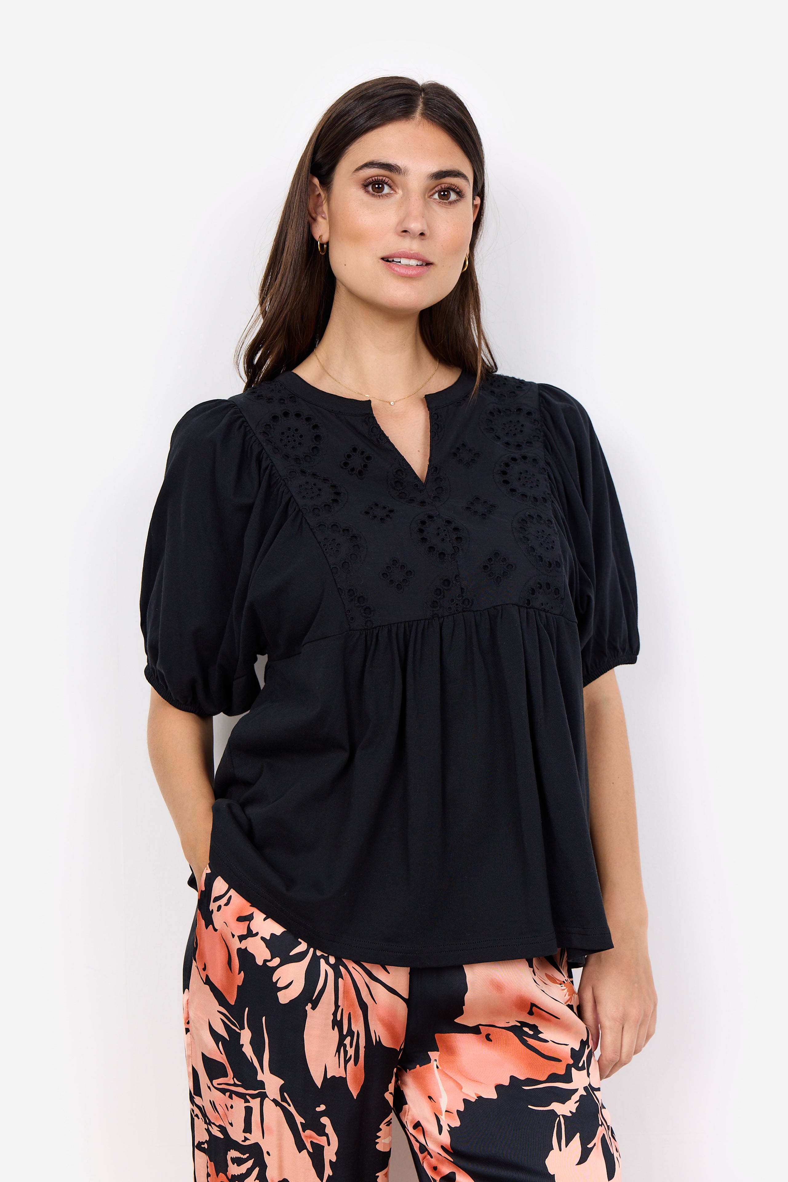 Soya Concept Loraine Top-Shirts & Tops-White finn