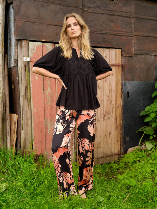 Soya Concept SC-PEACH 3-B Pants Coral-White finn