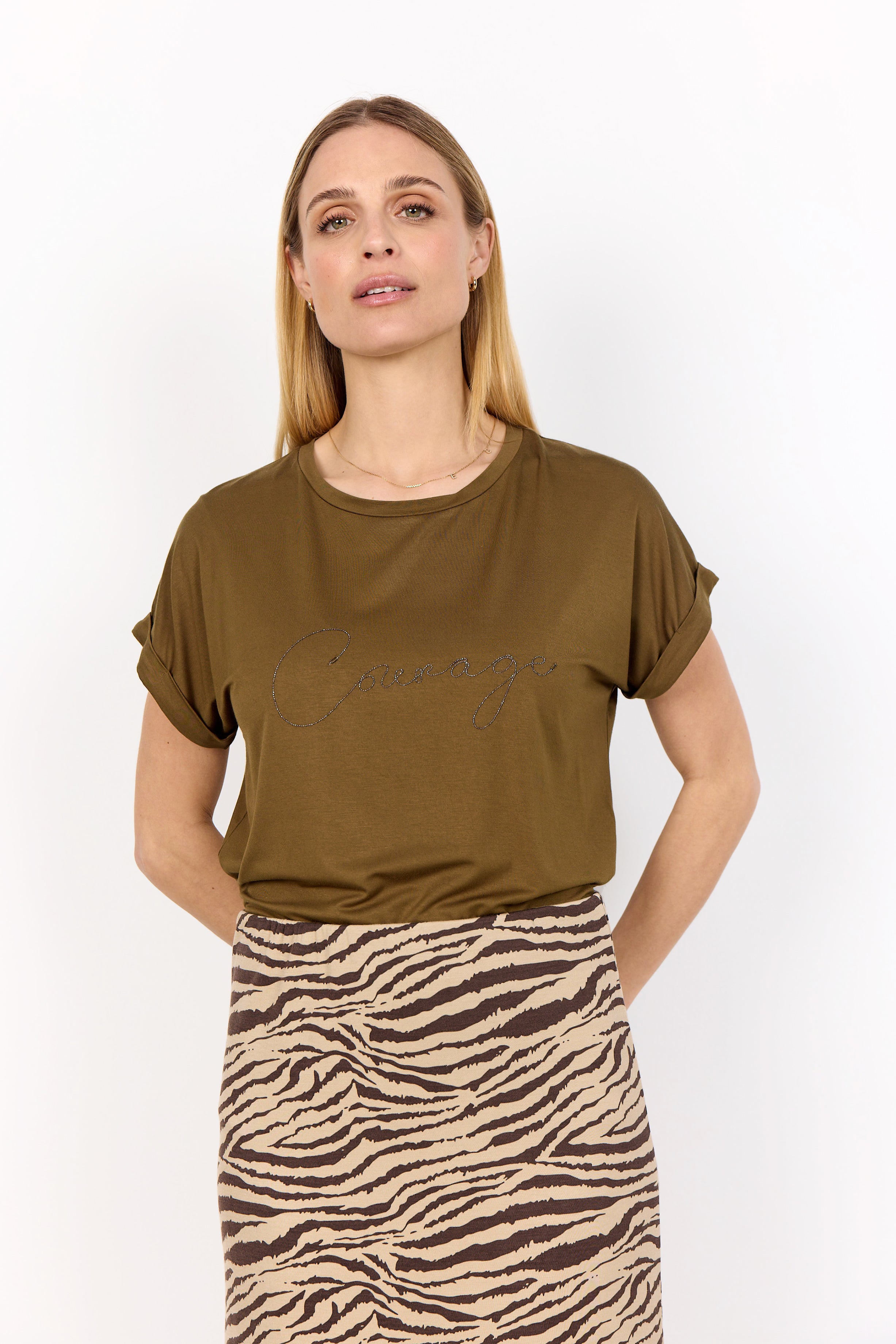 Soya Concept Marica 336 T-Shirt-Shirts & Tops-White finn