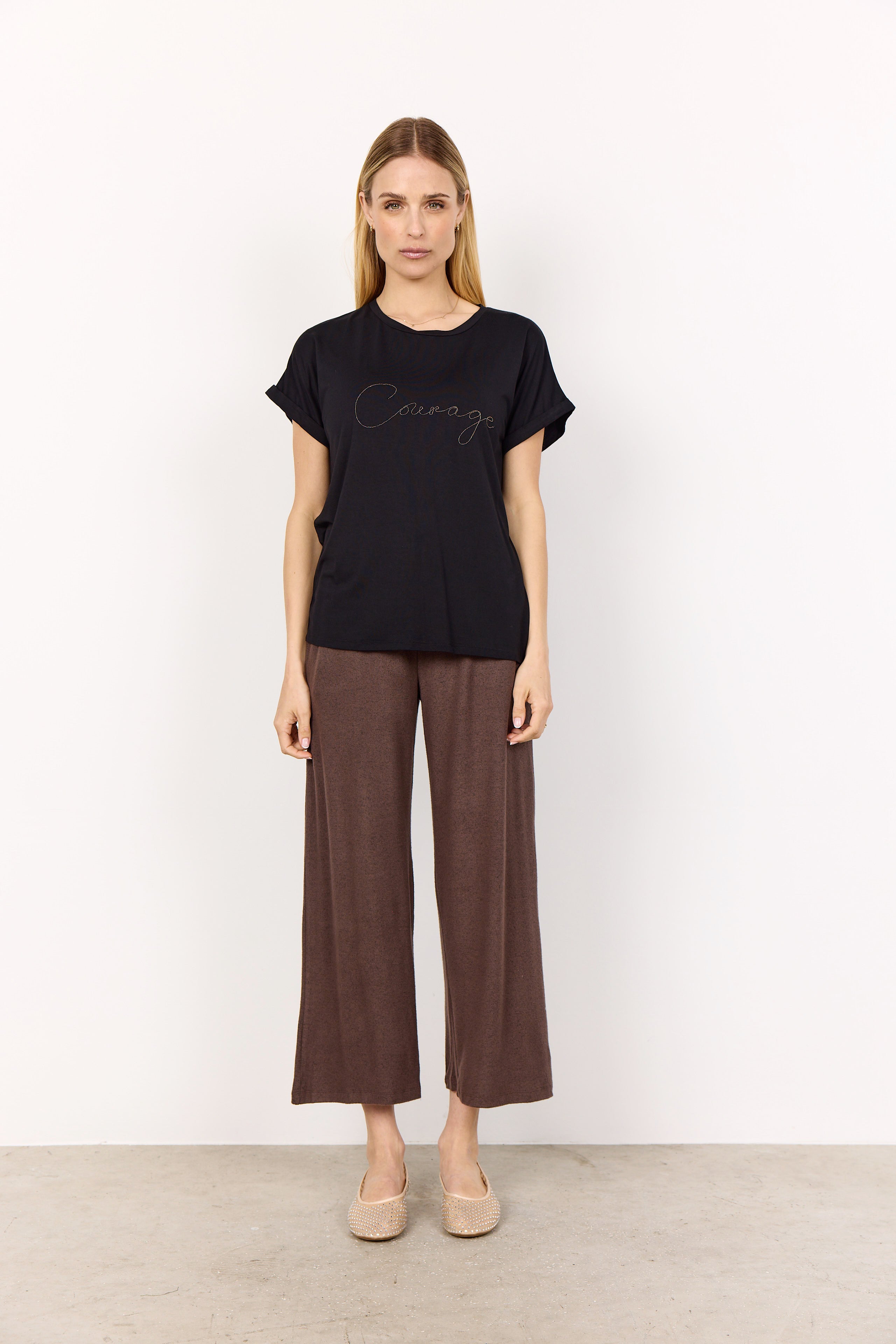 Soya Concept Marica 336 T-Shirt-Shirts & Tops-White finn