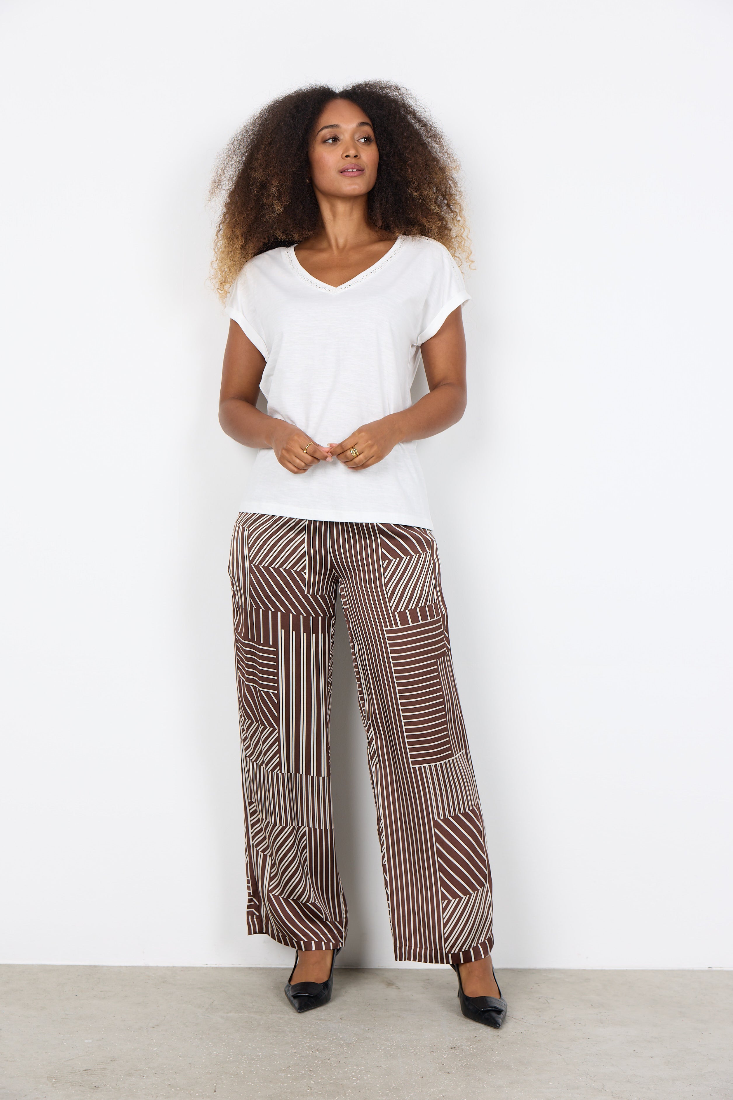 Soya Concept Babette 72 T-shirt-Soya Concept-White finn