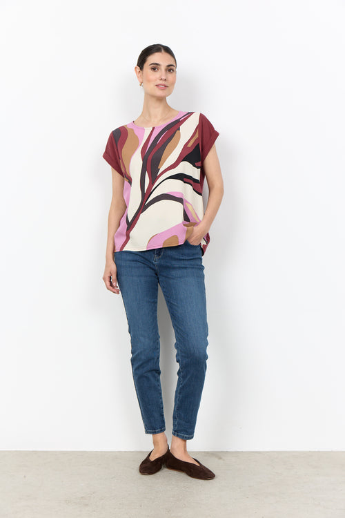 Soya Concept  SC-GAIL Top Leaf Print