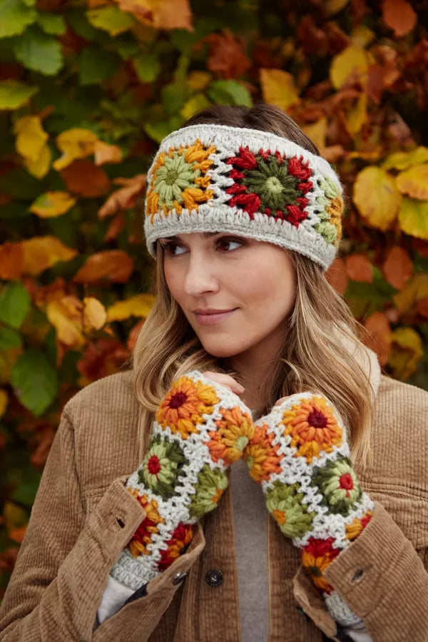 Pachamama Woodstock Headband Oatmeal-Accessories-White finn