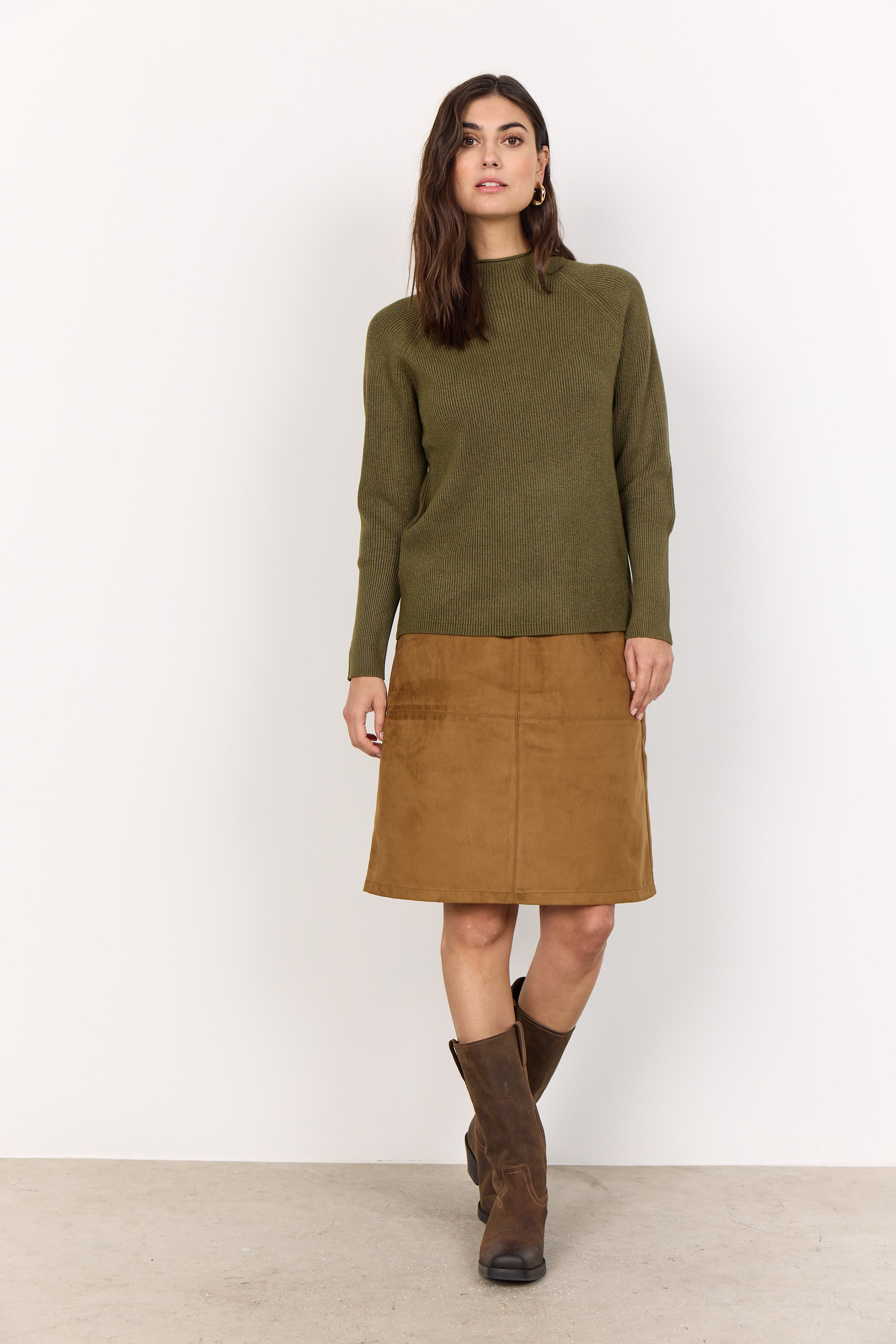 Soya Concept SC-KANITA 4 Polo Neck Jumper-Jumper-White finn