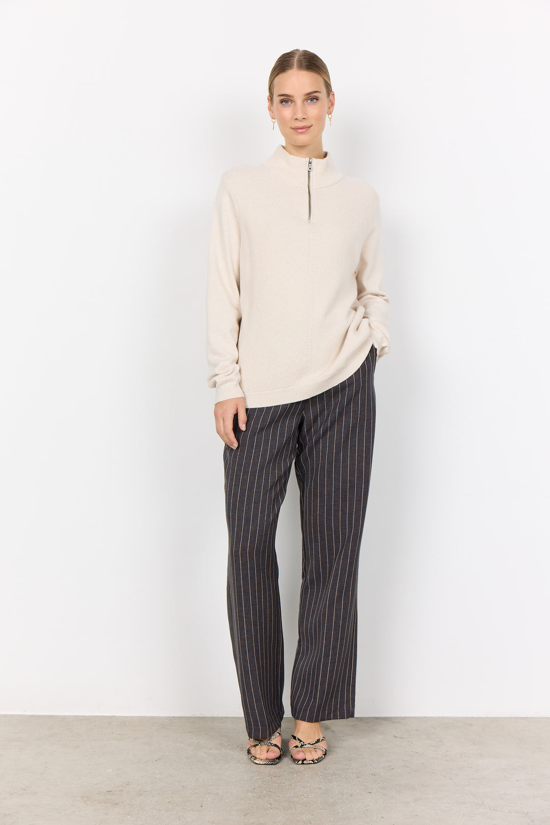 Soya Concept Kanita 15 Top-Knitwear-White finn