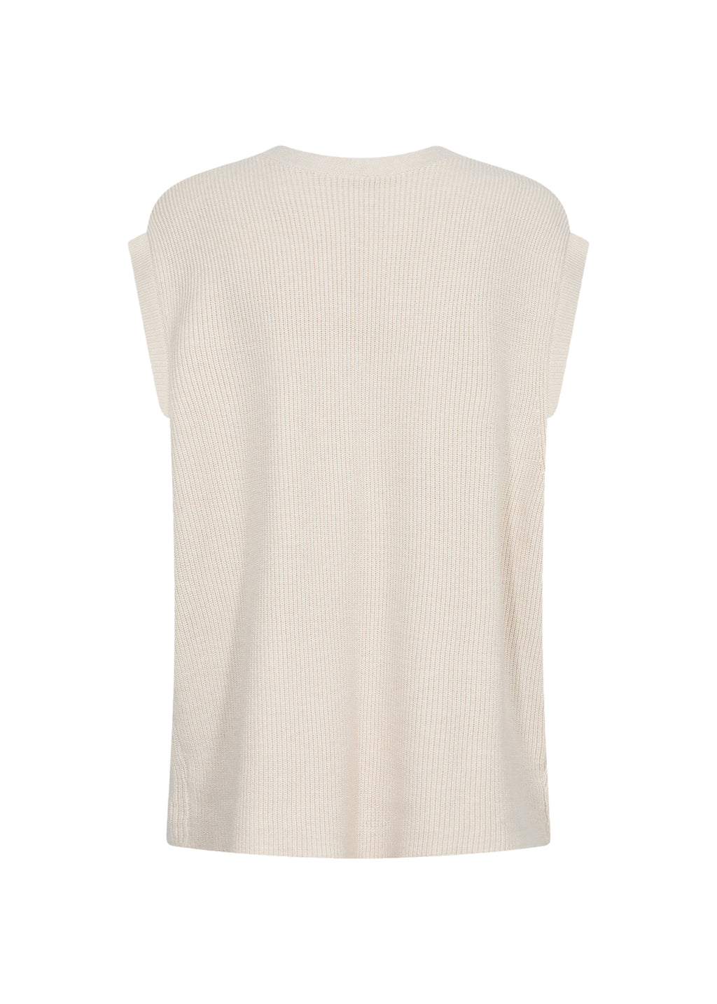 Soya Concept Kanita 18 Knitted Waistcoat-White finn