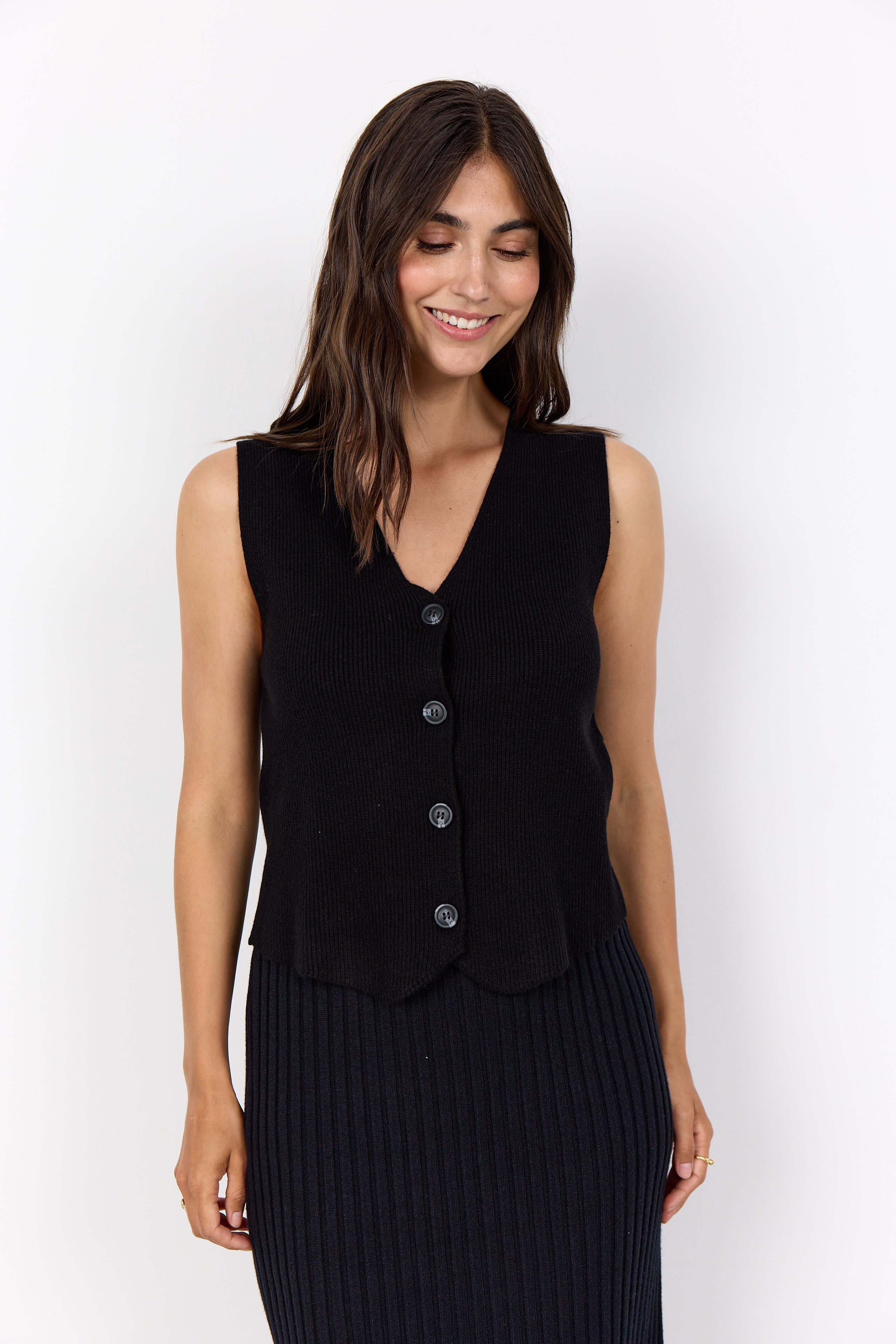 Soya Concept SC-KANITA 27 Waistcoat-Waistcoat-White finn