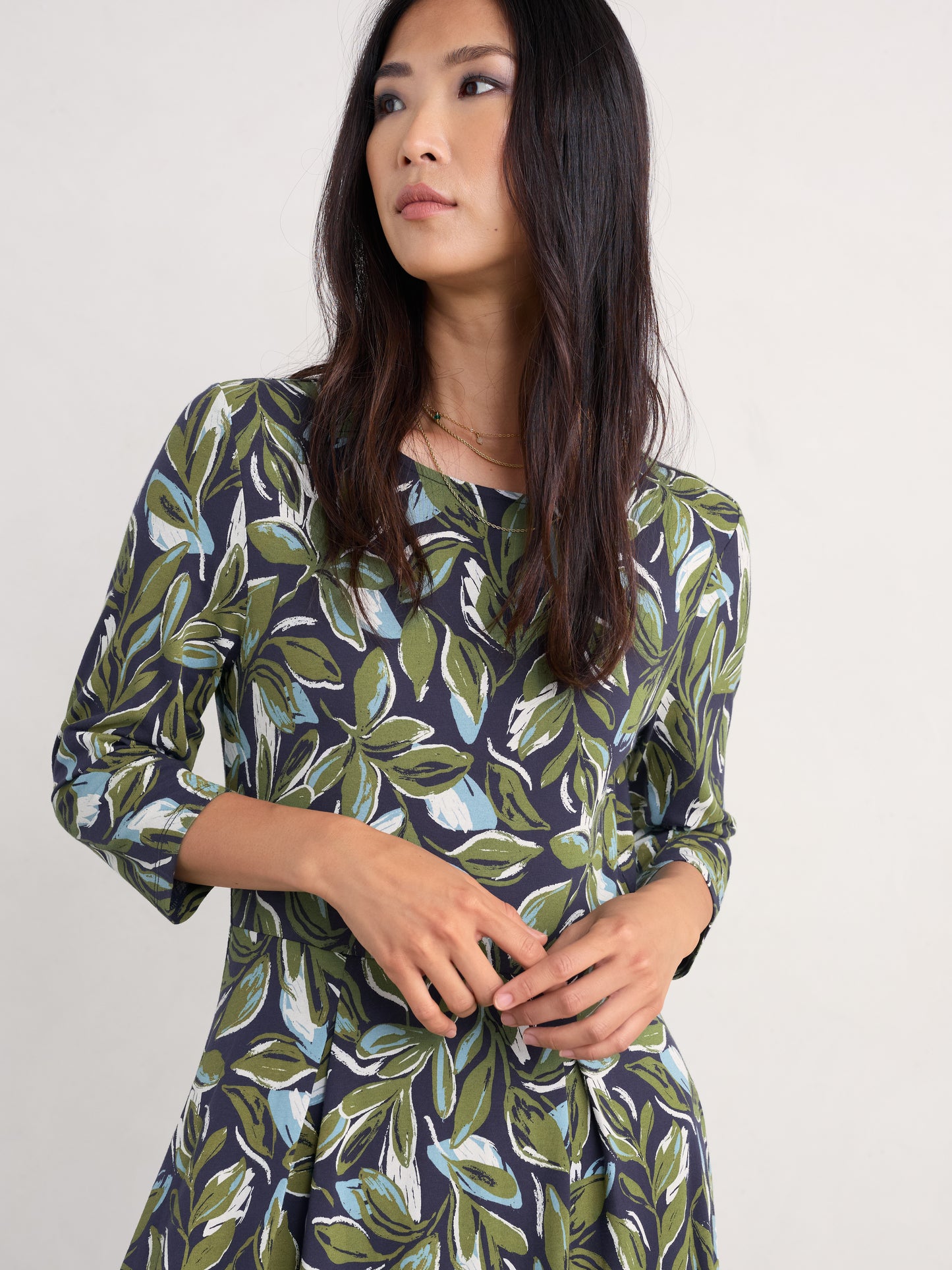 Seasalt Wild Bouquet 3/4 Sleeve Midi Dress