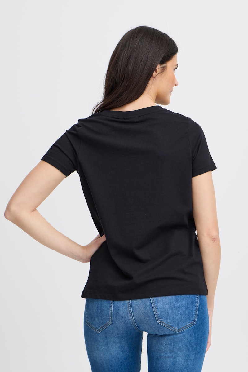 Fransa Frzashoulder Cotton Tee-Shirts & Tops-White finn