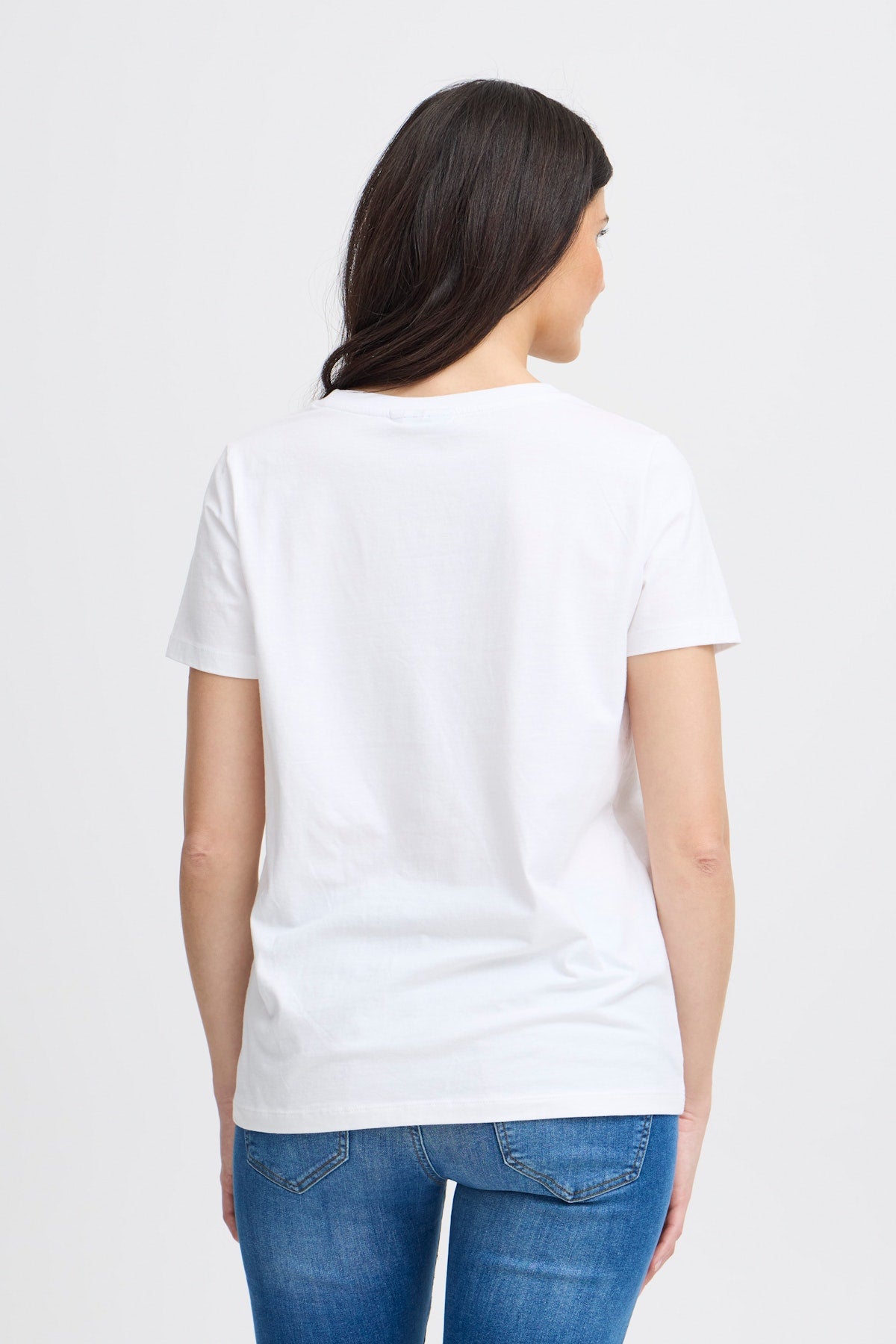 Fransa Frzashoulder Cotton Tee-Shirts & Tops-White finn