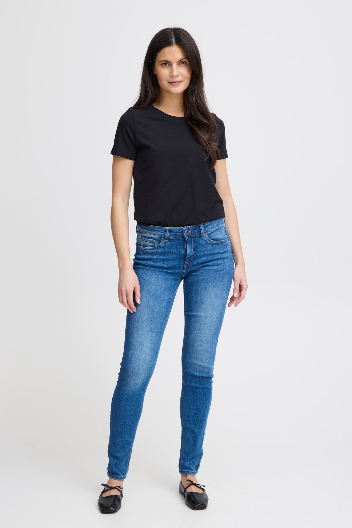 Fransa Frzashoulder Cotton Tee-Shirts & Tops-White finn