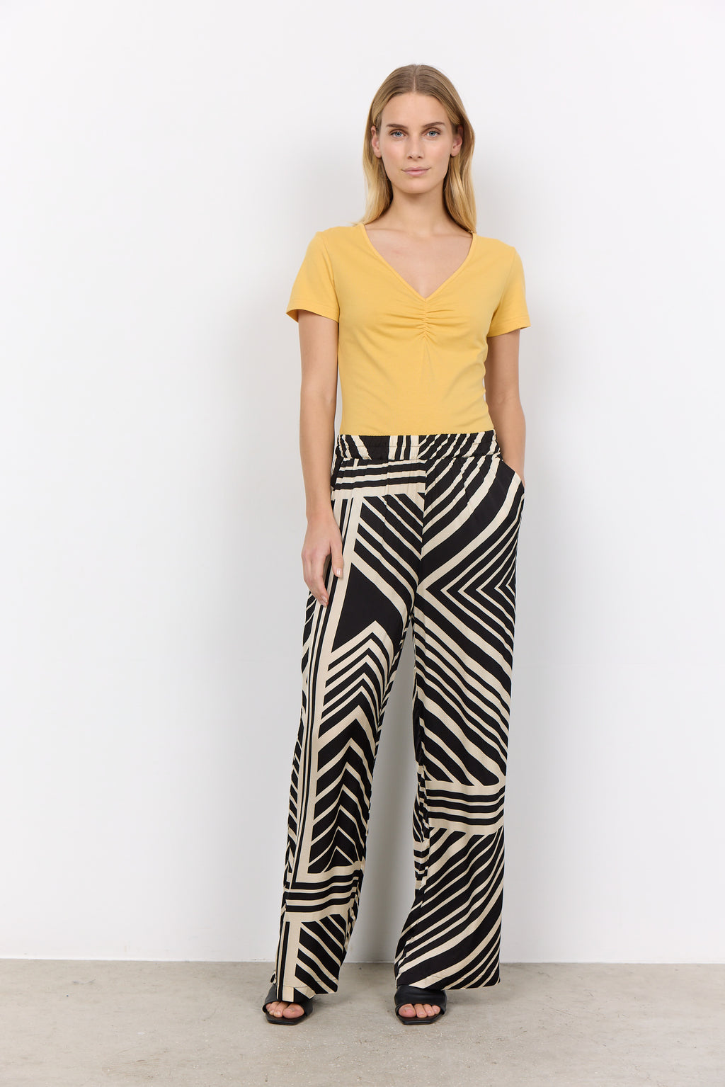 Soya Concept Faro 3-C Trousers-White finn