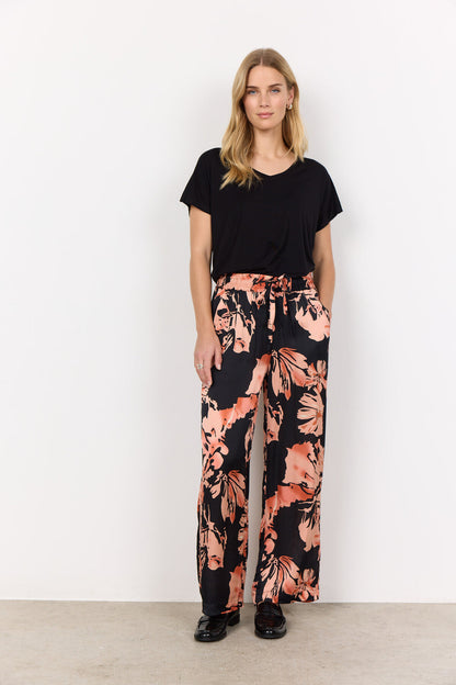 Soya Concept SC-PEACH 3-B Pants Coral-White finn