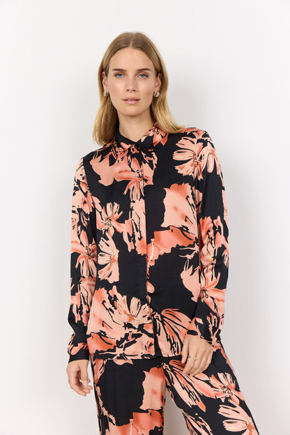 Soya Concept SC-PEACH 2 Shirt Coral-White finn