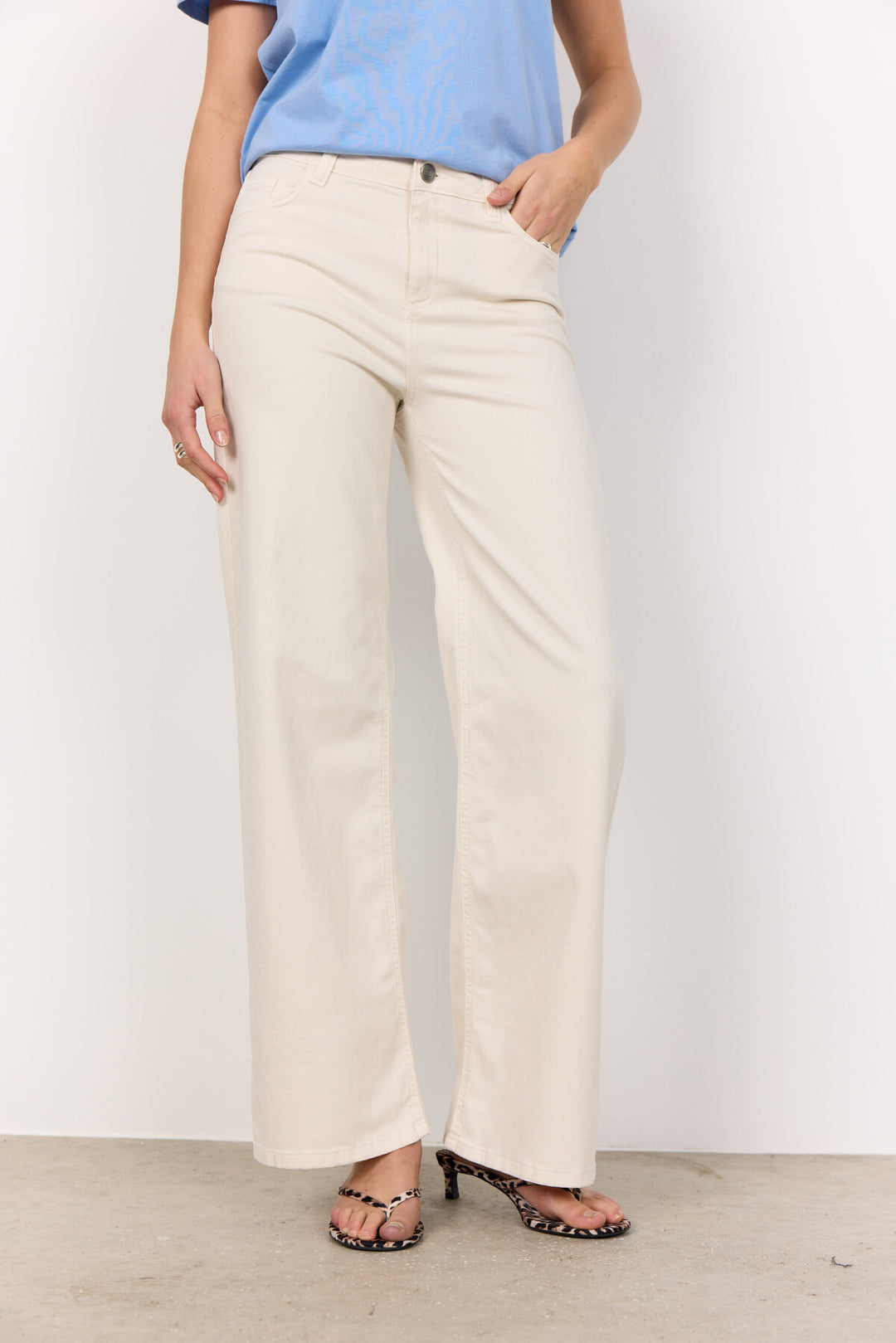 Soya Concept-ERNA 27-C Jeans Cream-Trousers-White finn