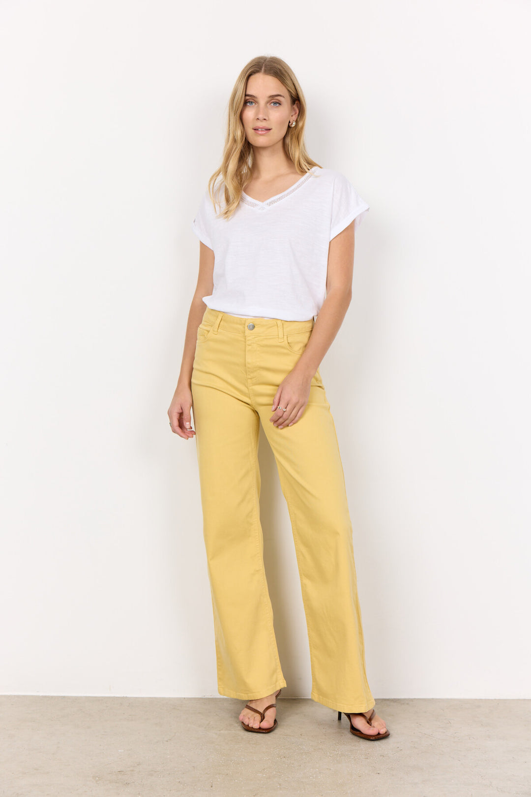 Soya Concept-ERNA 27-C Jeans Cream-Trousers-White finn