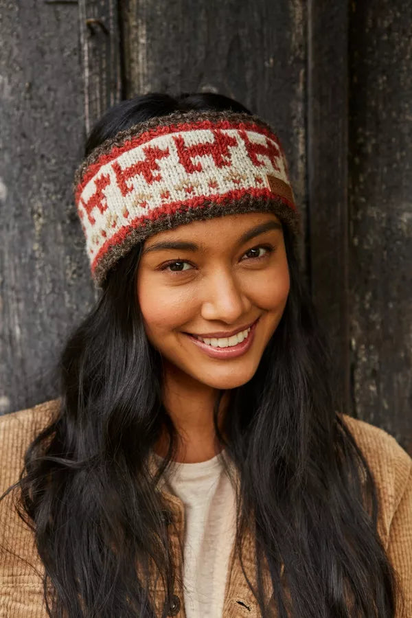 Pachamama Walking The Dog Headband-White finn
