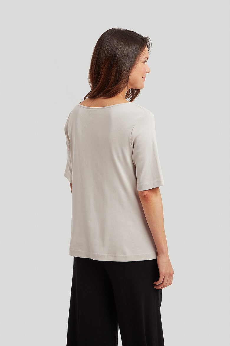 Adini Bianca Top Organic Slub Rib-Shirts & Tops-White finn