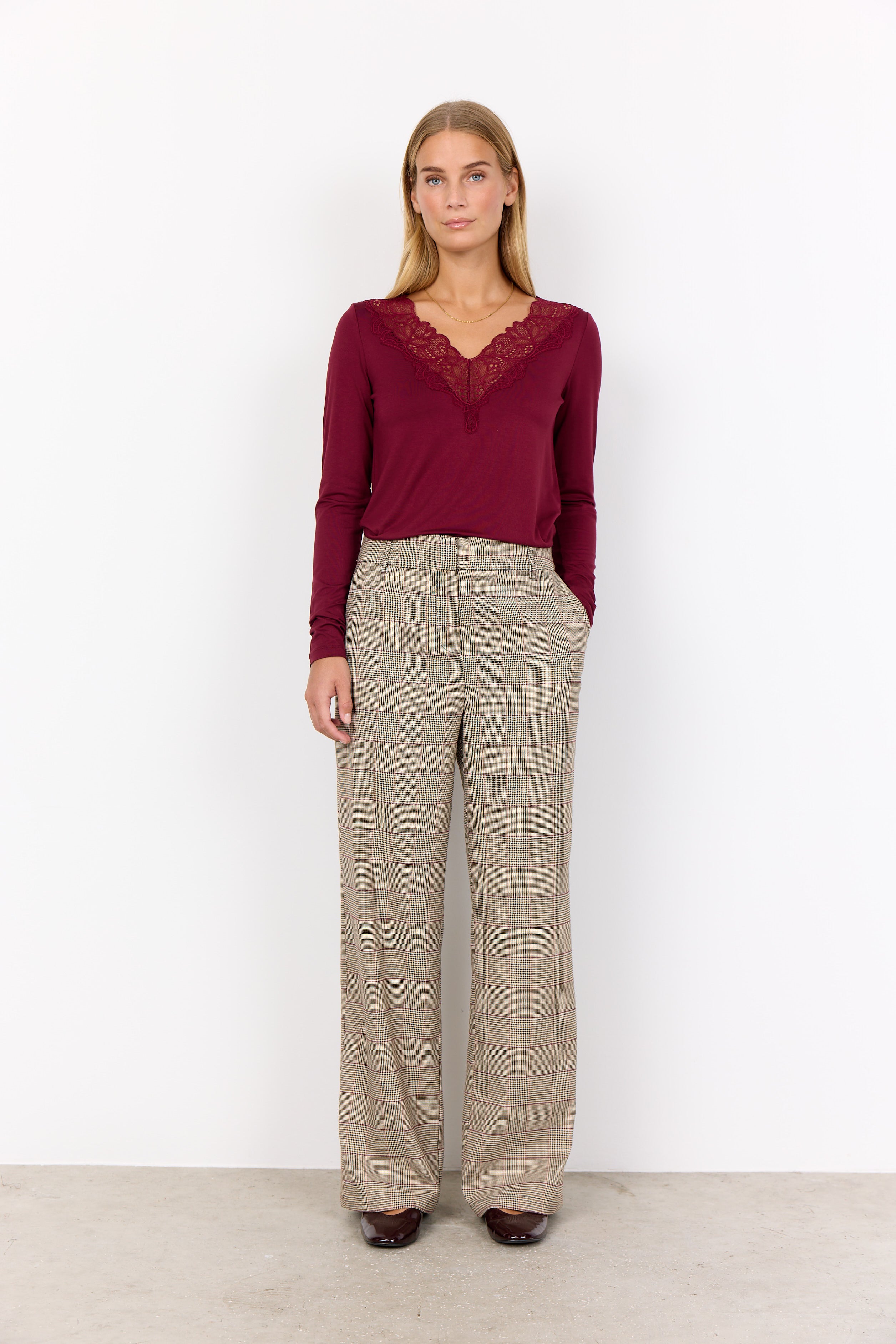 Soya Concept SC-VENETIA 3-B Trousers-Trouser-White finn
