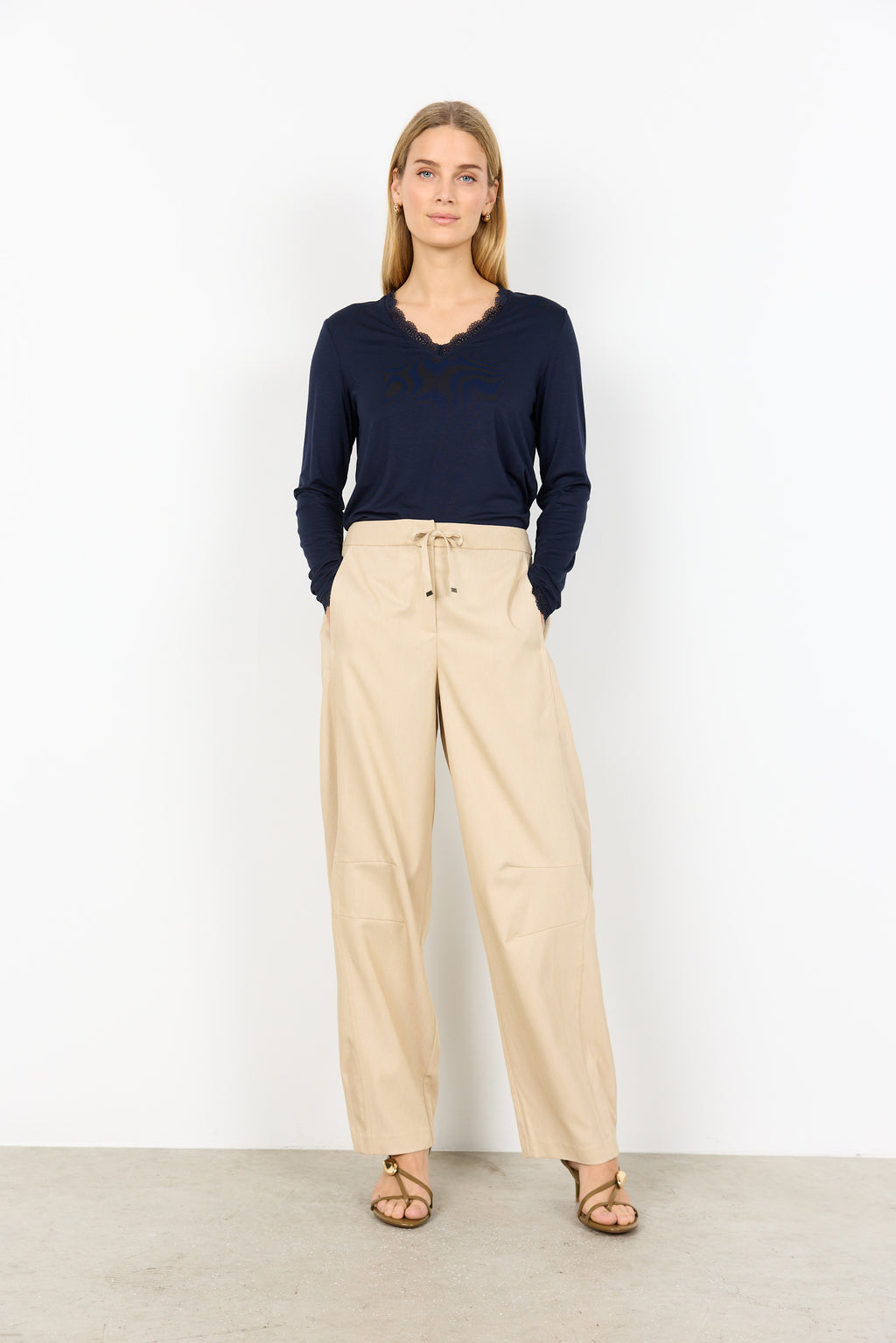 Soya Concept SC-BETH 3 Trousers-Soya Concept-White finn