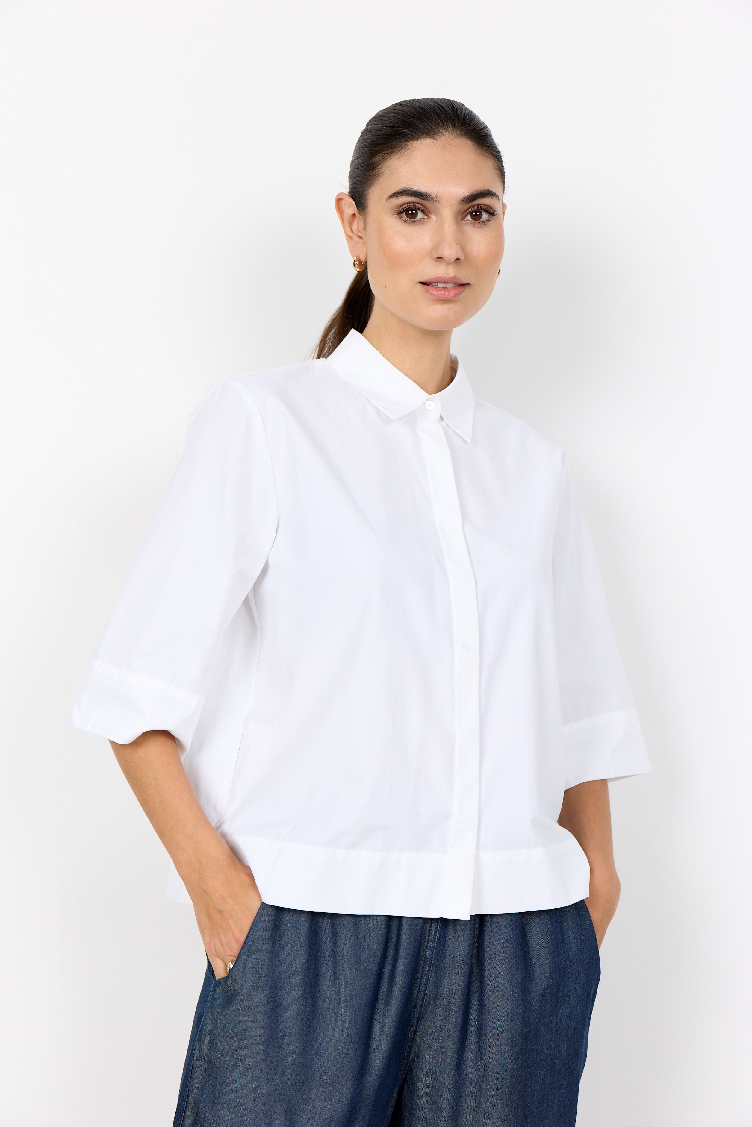 Soya Concept SC-Netti Shirt 118 White-Soya Concept-White finn