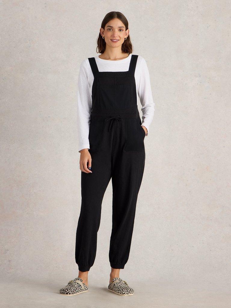 White Stuff Daphne Jersey Dungaree-White finn