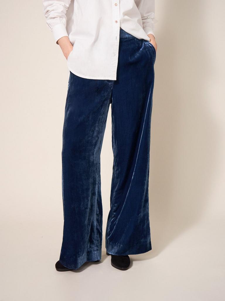 Jenny Wide Leg Velvet Trouser