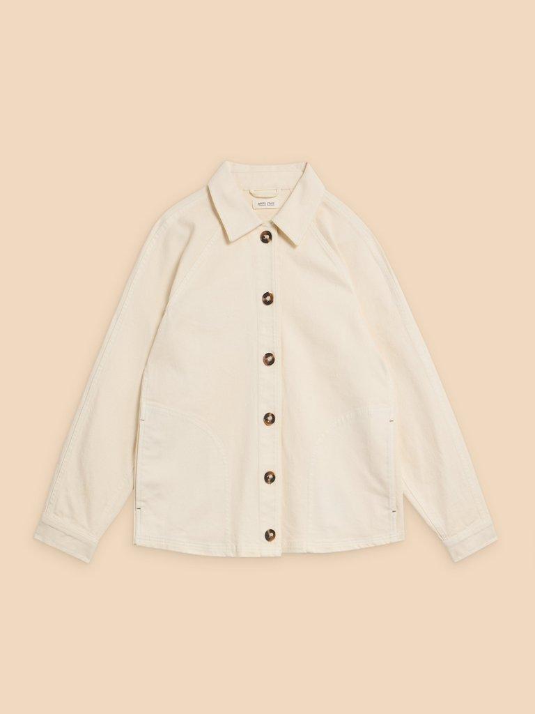 White Stuff Eden Denim Jacket-White finn