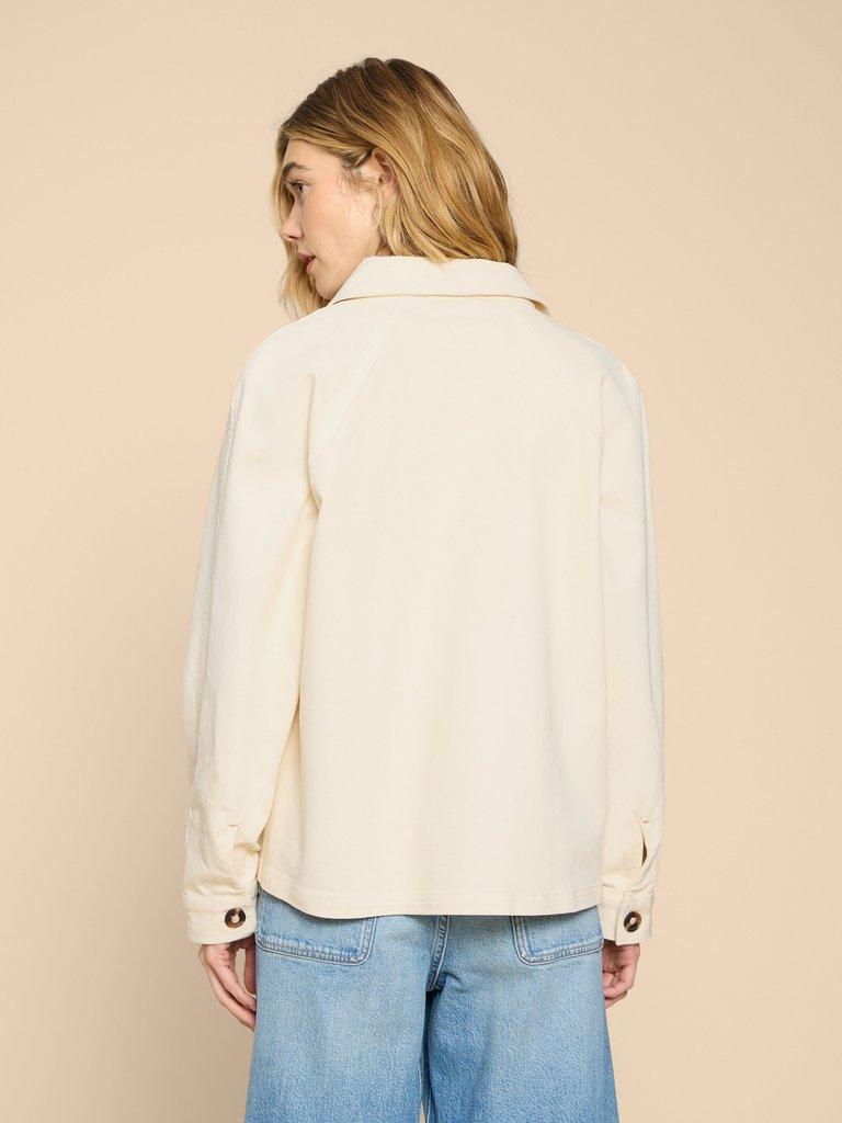 White Stuff Eden Denim Jacket-White finn