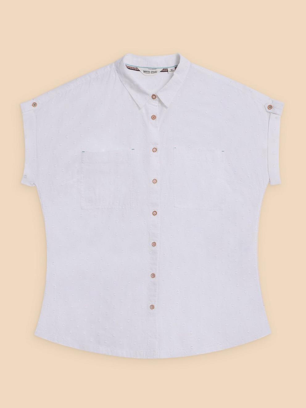 White Stuff Ellie Organic Cotton Shirt-Shirts & Tops-White finn