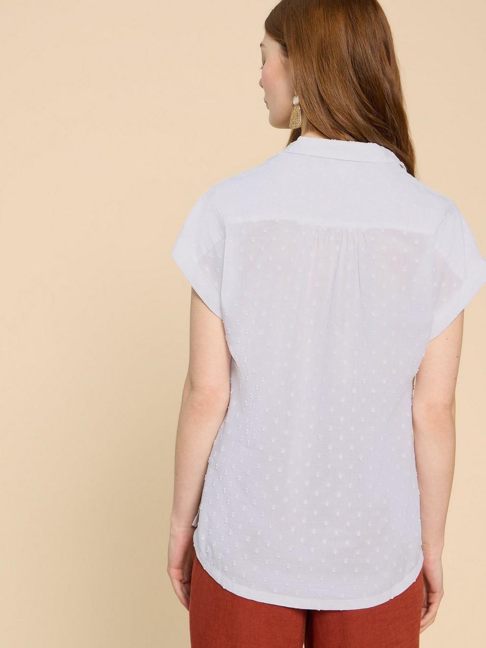White Stuff Ellie Organic Cotton Shirt-White finn